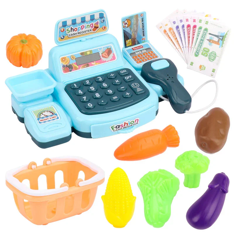 Simulation Shopping Cash House Toys Electronic Game Lighting And Sound Effects Supermarket Cashier Toys - Image 14
