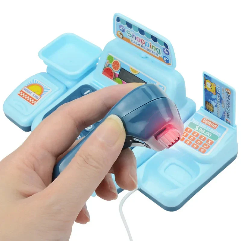 Simulation Shopping Cash House Toys Electronic Game Lighting And Sound Effects Supermarket Cashier Toys - Image 5