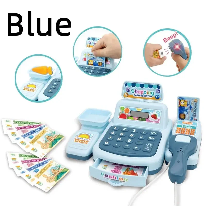 Simulation Shopping Cash House Toys Electronic Game Lighting And Sound Effects Supermarket Cashier Toys - Image 8