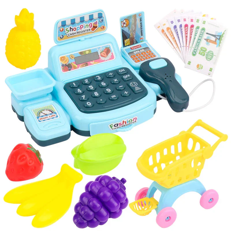 Simulation Shopping Cash House Toys Electronic Game Lighting And Sound Effects Supermarket Cashier Toys - Image 9