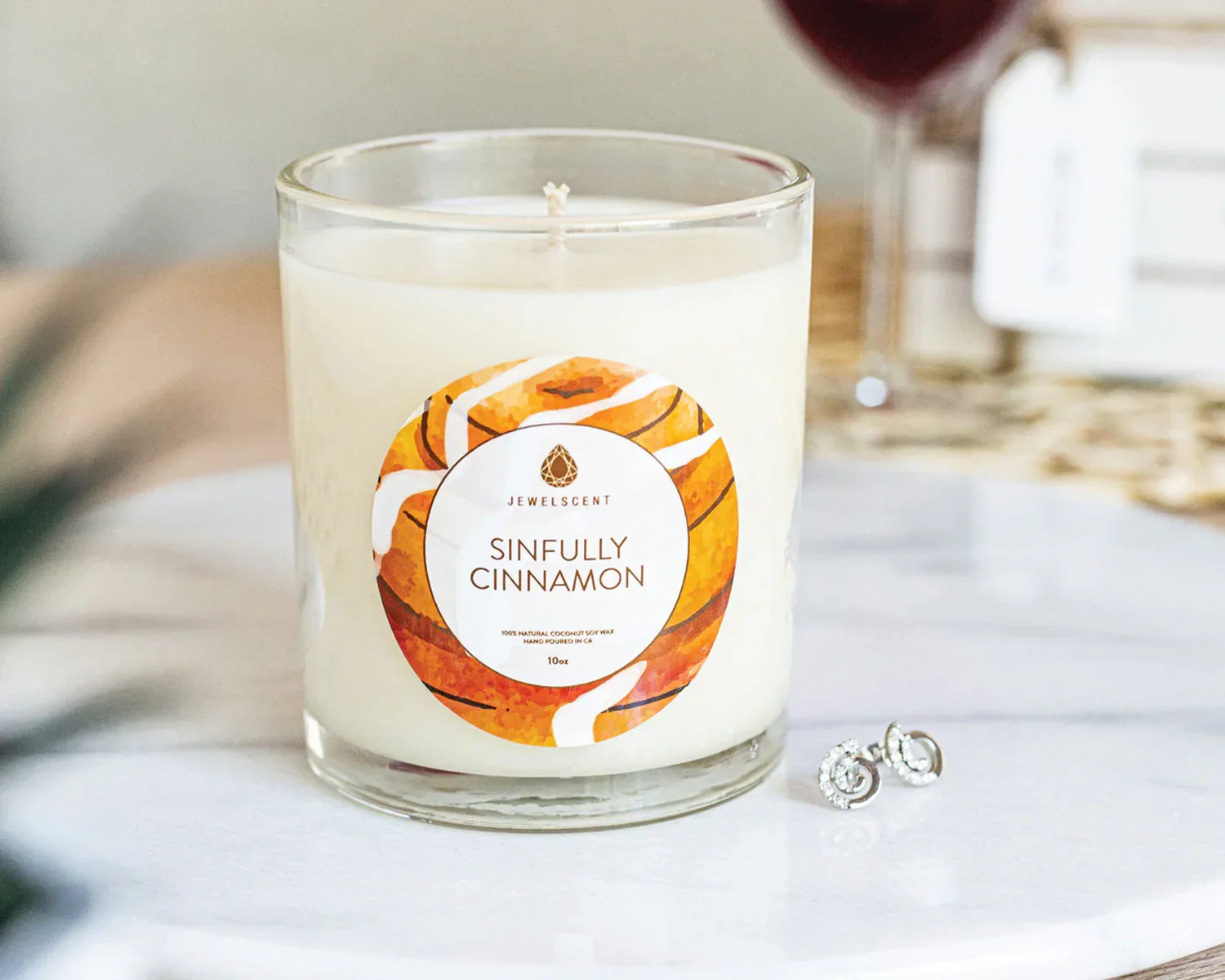 Sinfully Cinnamon 10oz Signature Jewelry Candle - Image 2