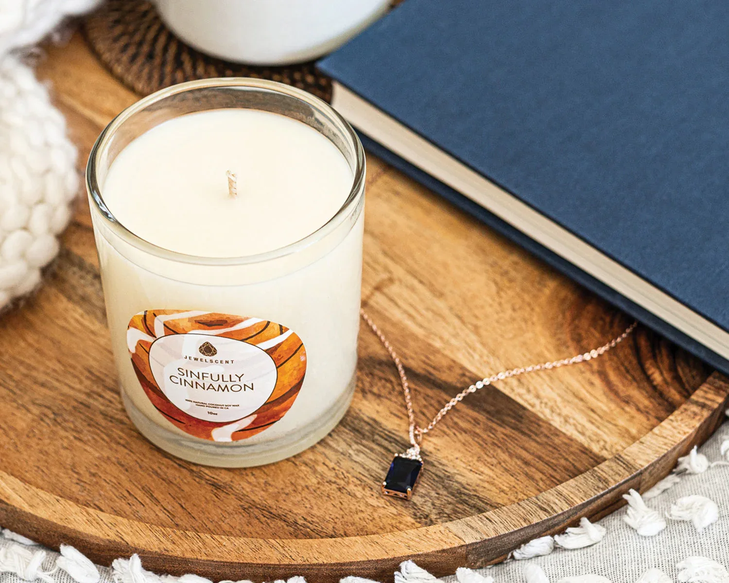 Sinfully Cinnamon 10oz Signature Jewelry Candle - Image 3