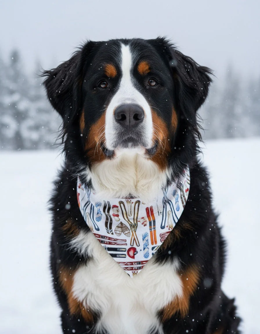 Skiing Dog Bandana - Image 2
