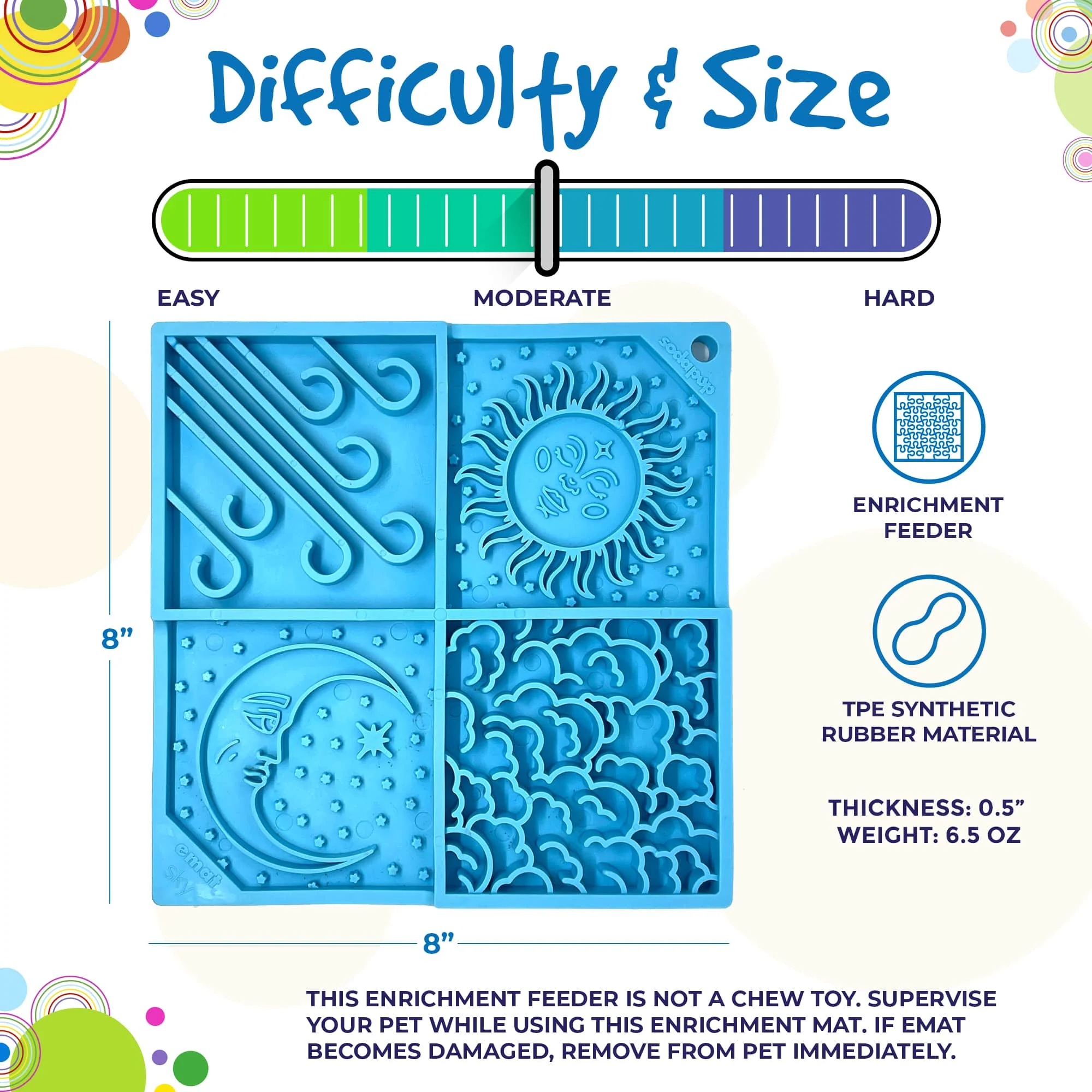 Sky eMat - Enrichment Lick Mat for Dogs and Cats | Celestial Design | SodaPup - Image 5