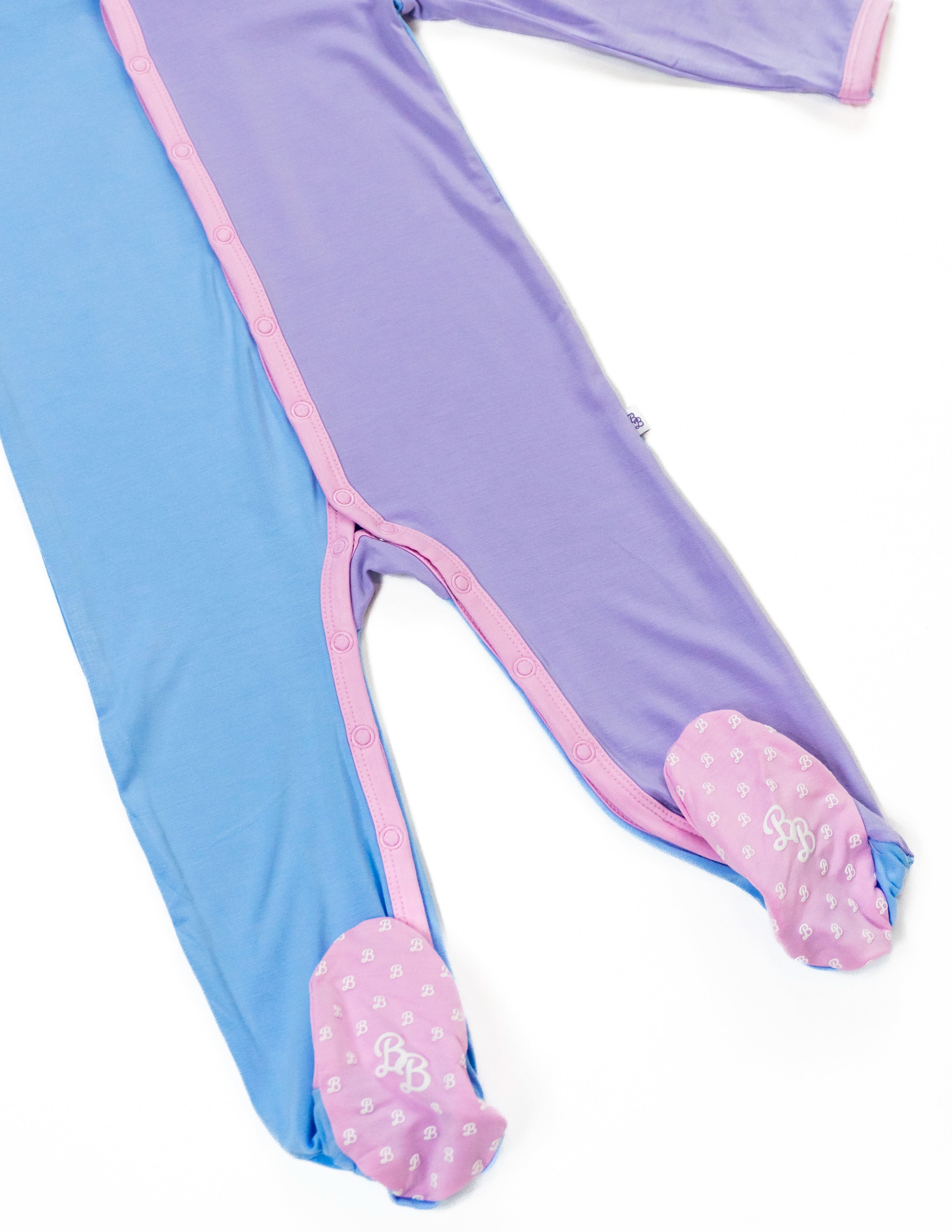 Sky / Lilac / Petal Colorblock | Snap Footie - Image 4