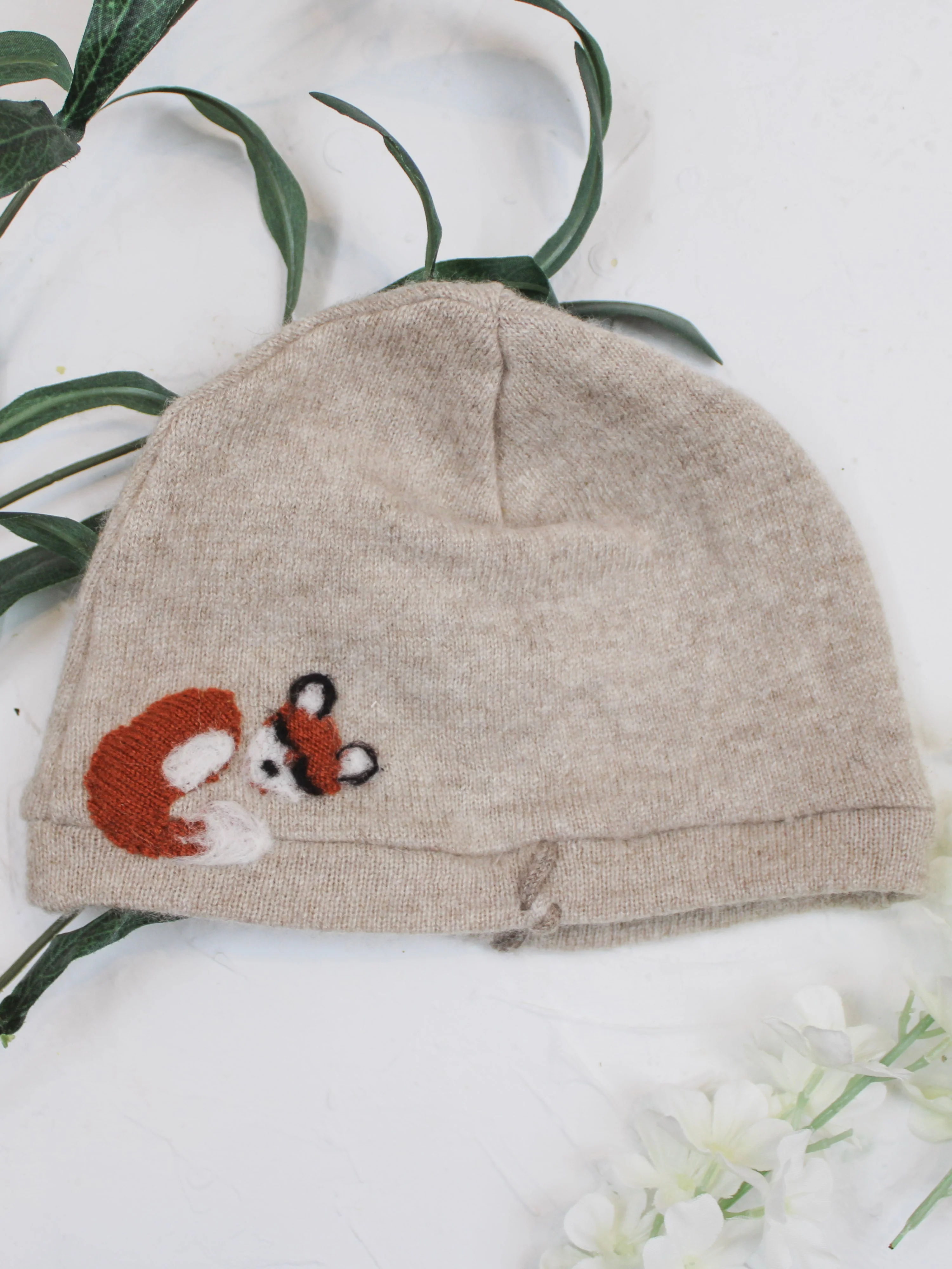 Sleeping Fox Cashmere Hat - Baby - Image 8