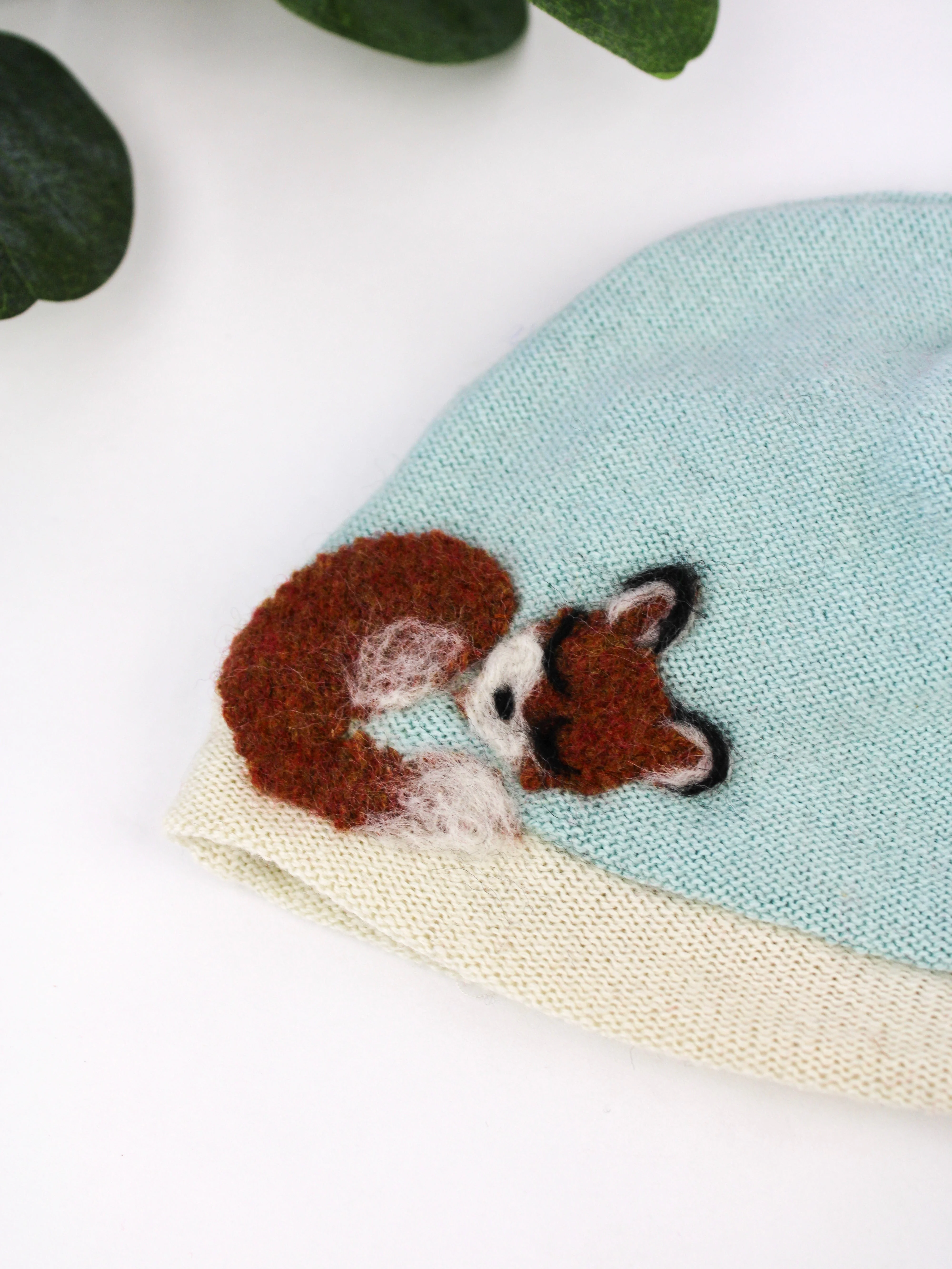Sleeping Fox Cashmere Hat - Newborn - Image 10