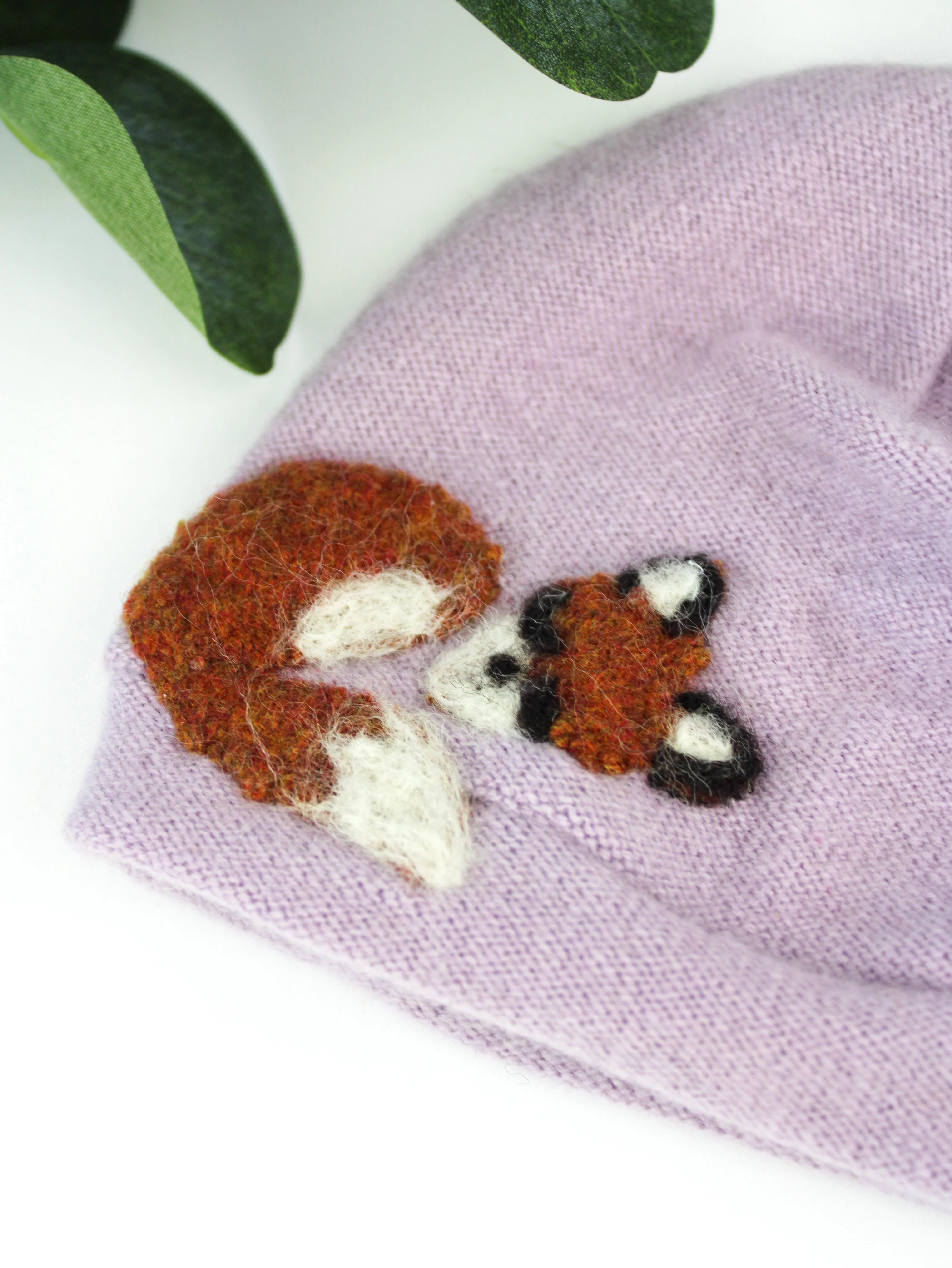 Sleeping Fox Cashmere Hat - Newborn - Image 11