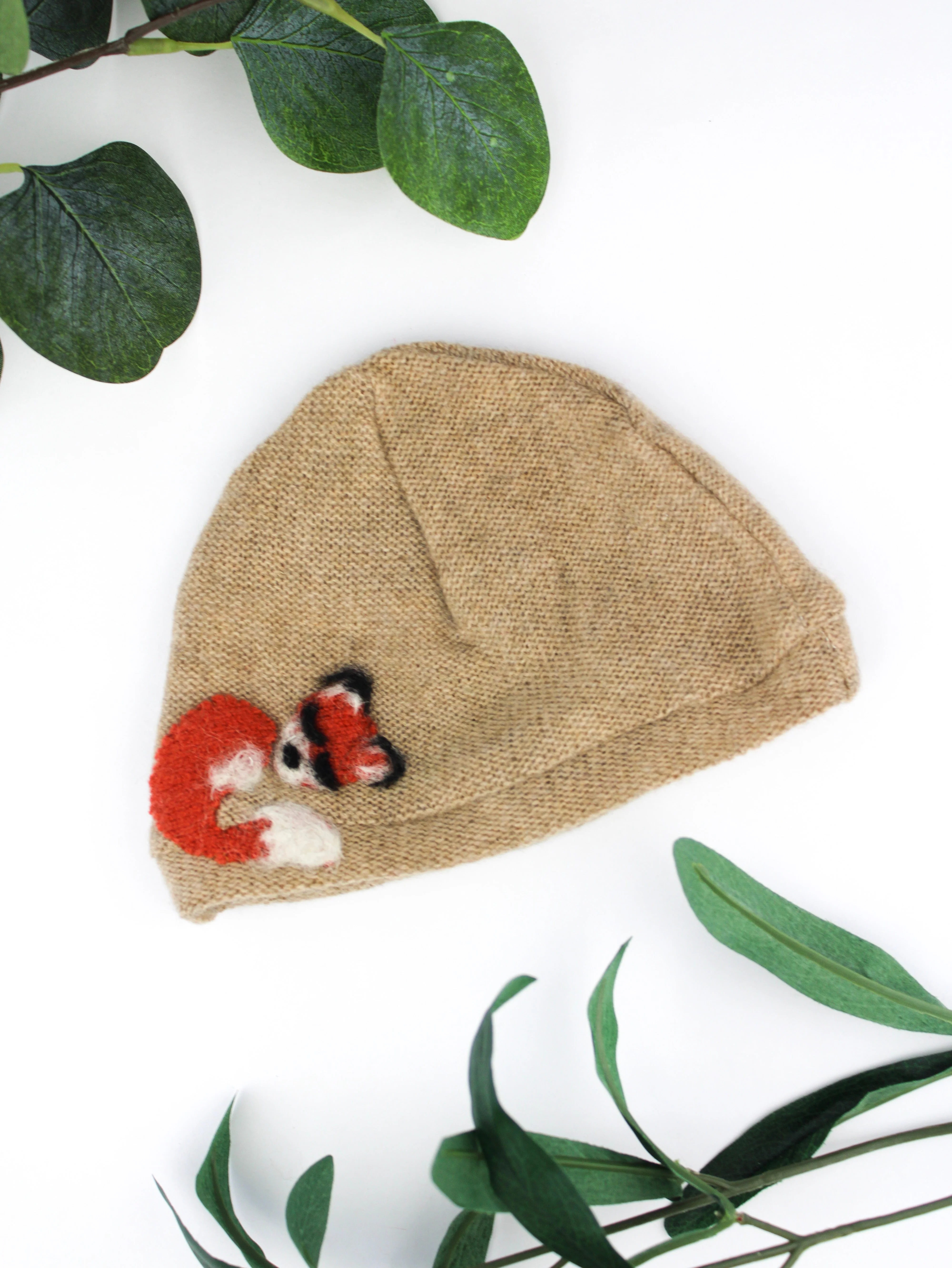 Sleeping Fox Cashmere Hat - Newborn - Image 13