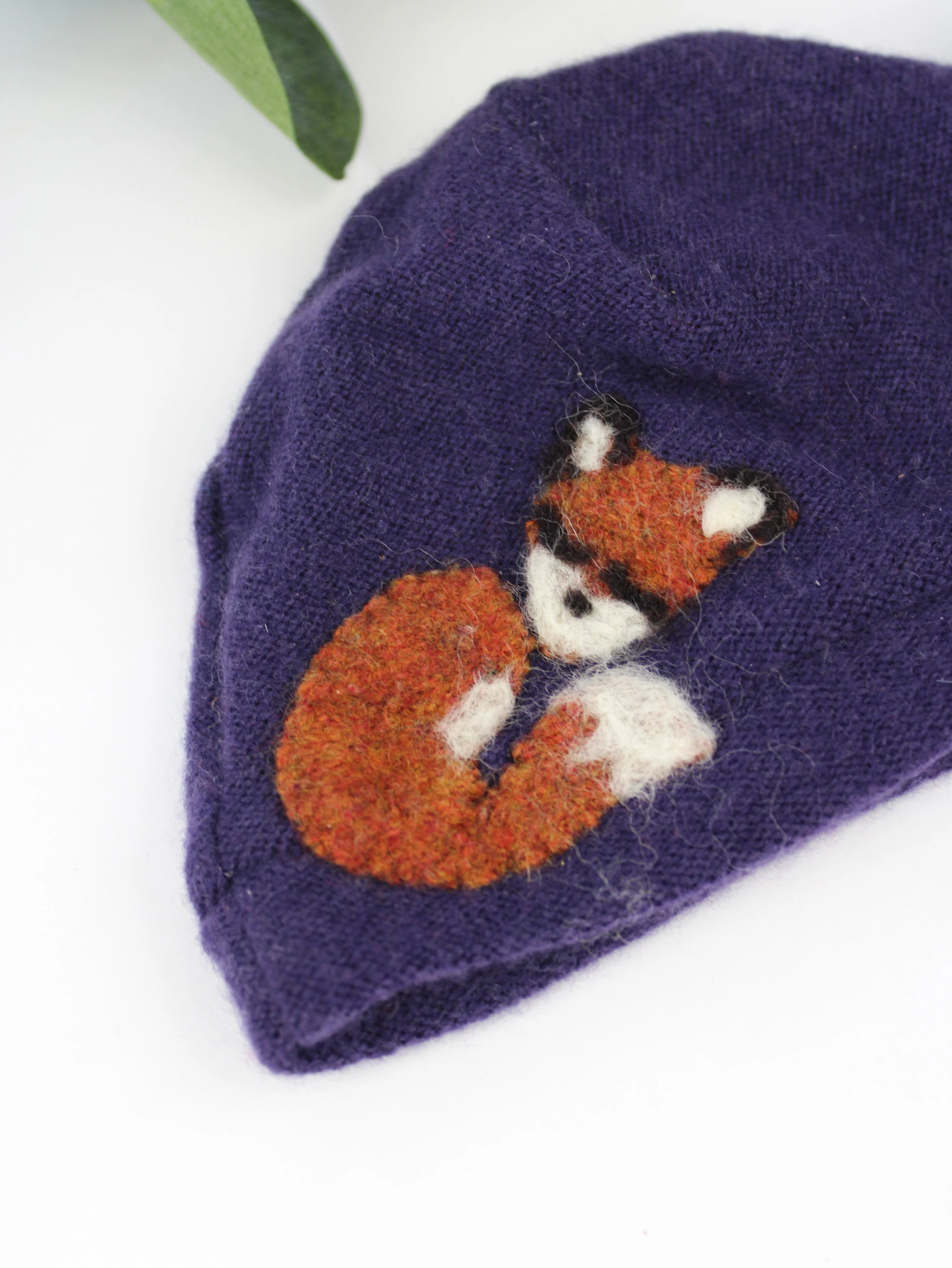 Sleeping Fox Cashmere Hat - Newborn - Image 14