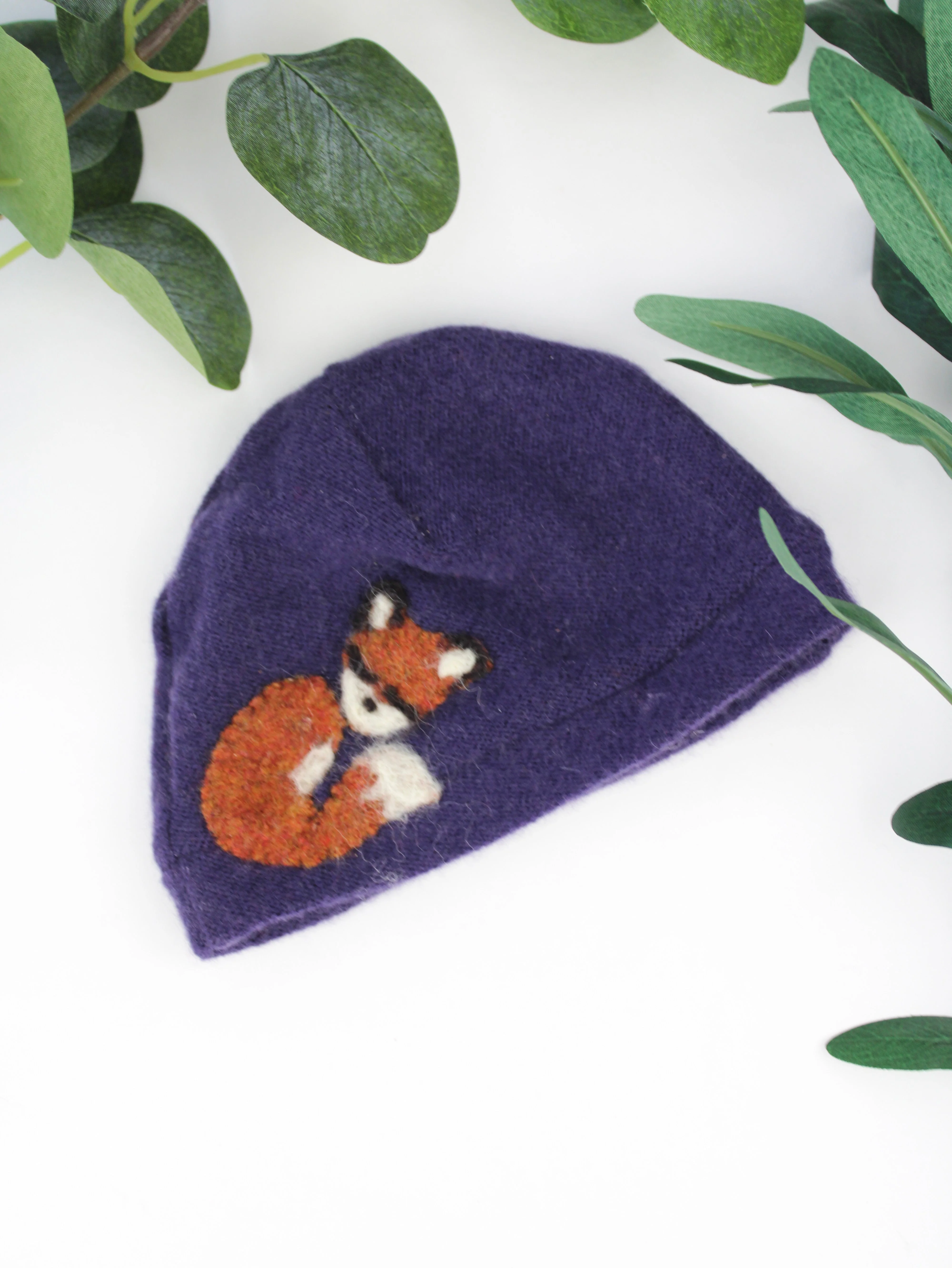 Sleeping Fox Cashmere Hat - Newborn - Image 20