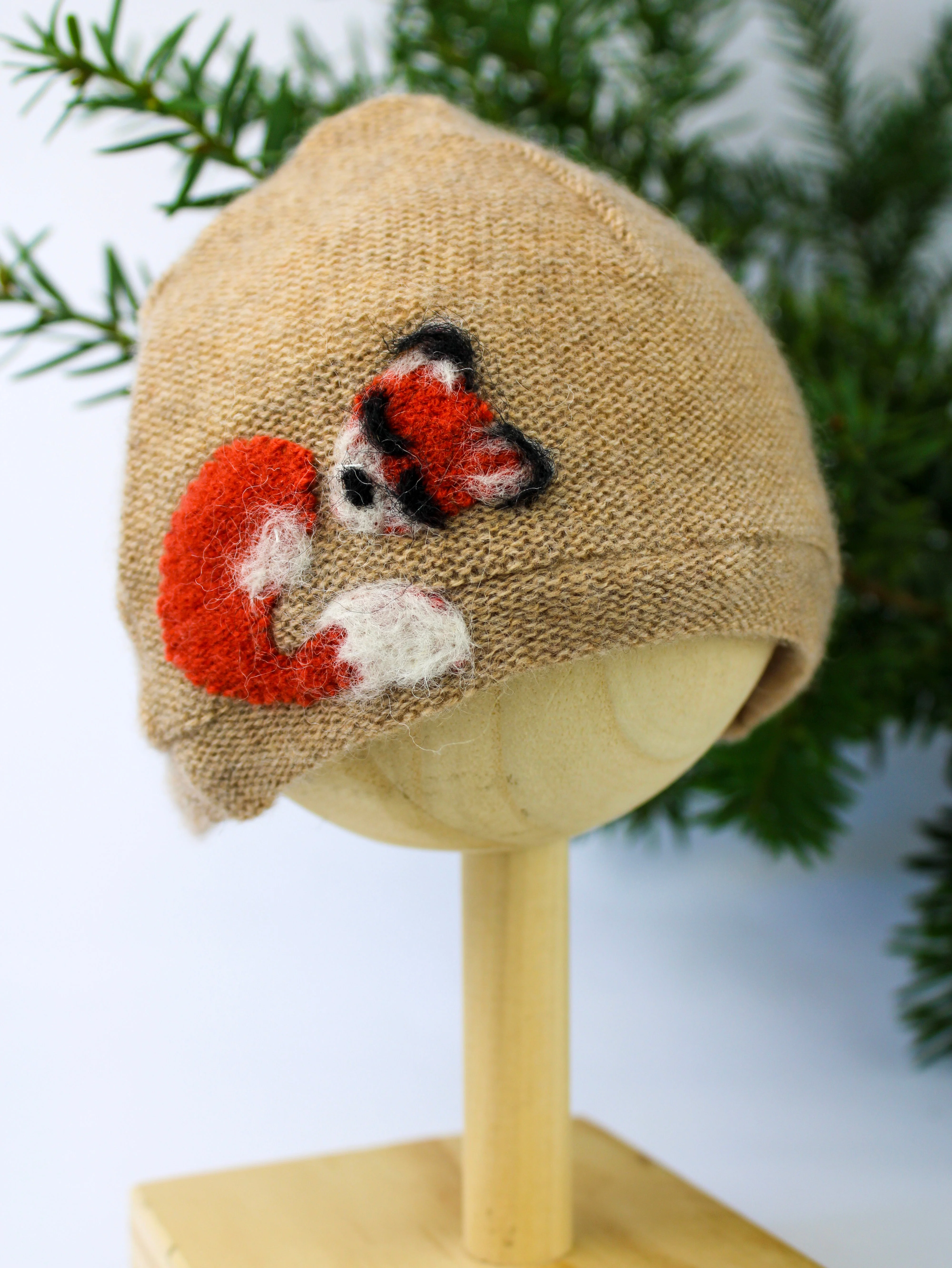 Sleeping Fox Cashmere Hat - Newborn - Image 5