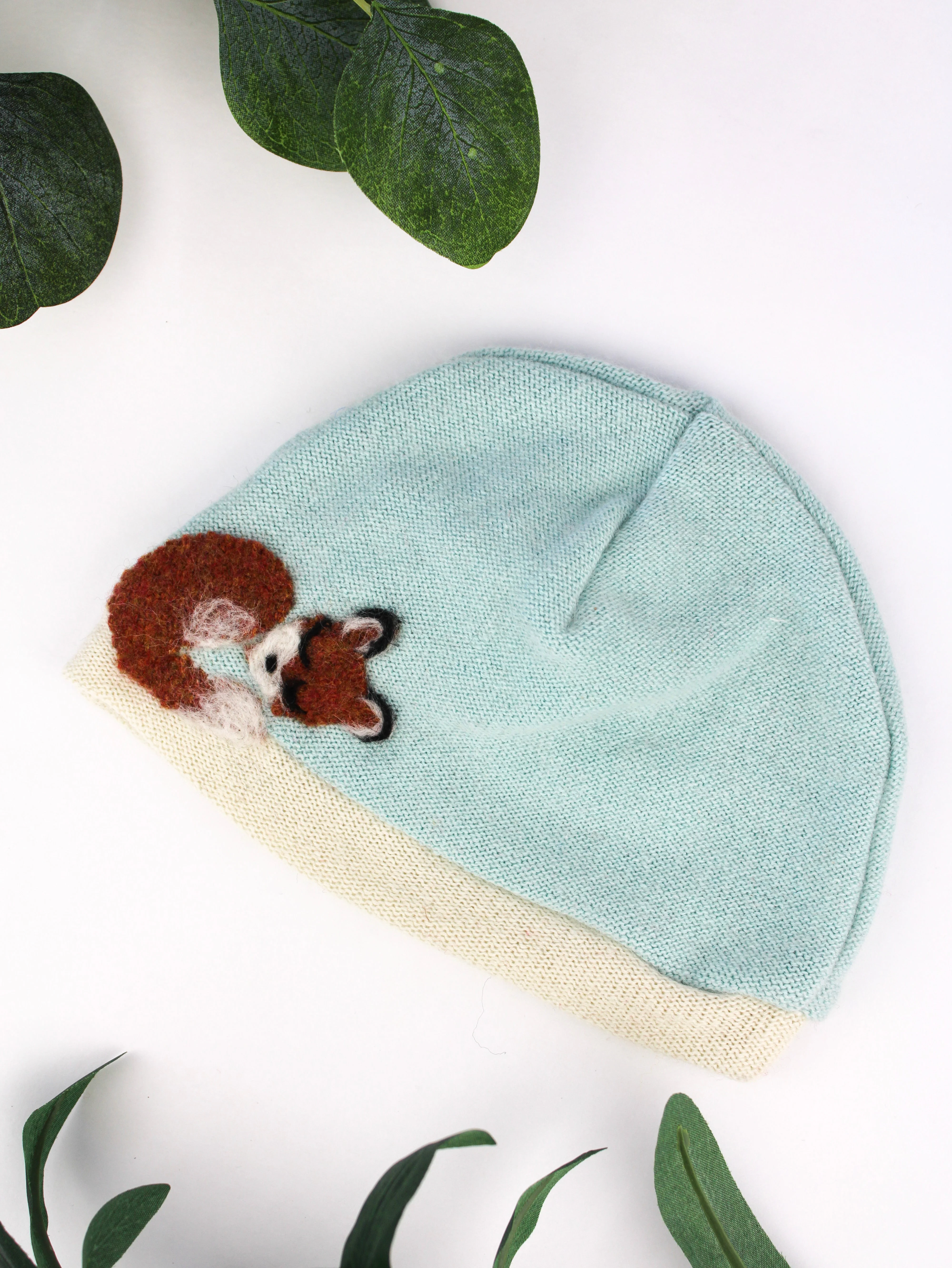 Sleeping Fox Cashmere Hat - Newborn - Image 7