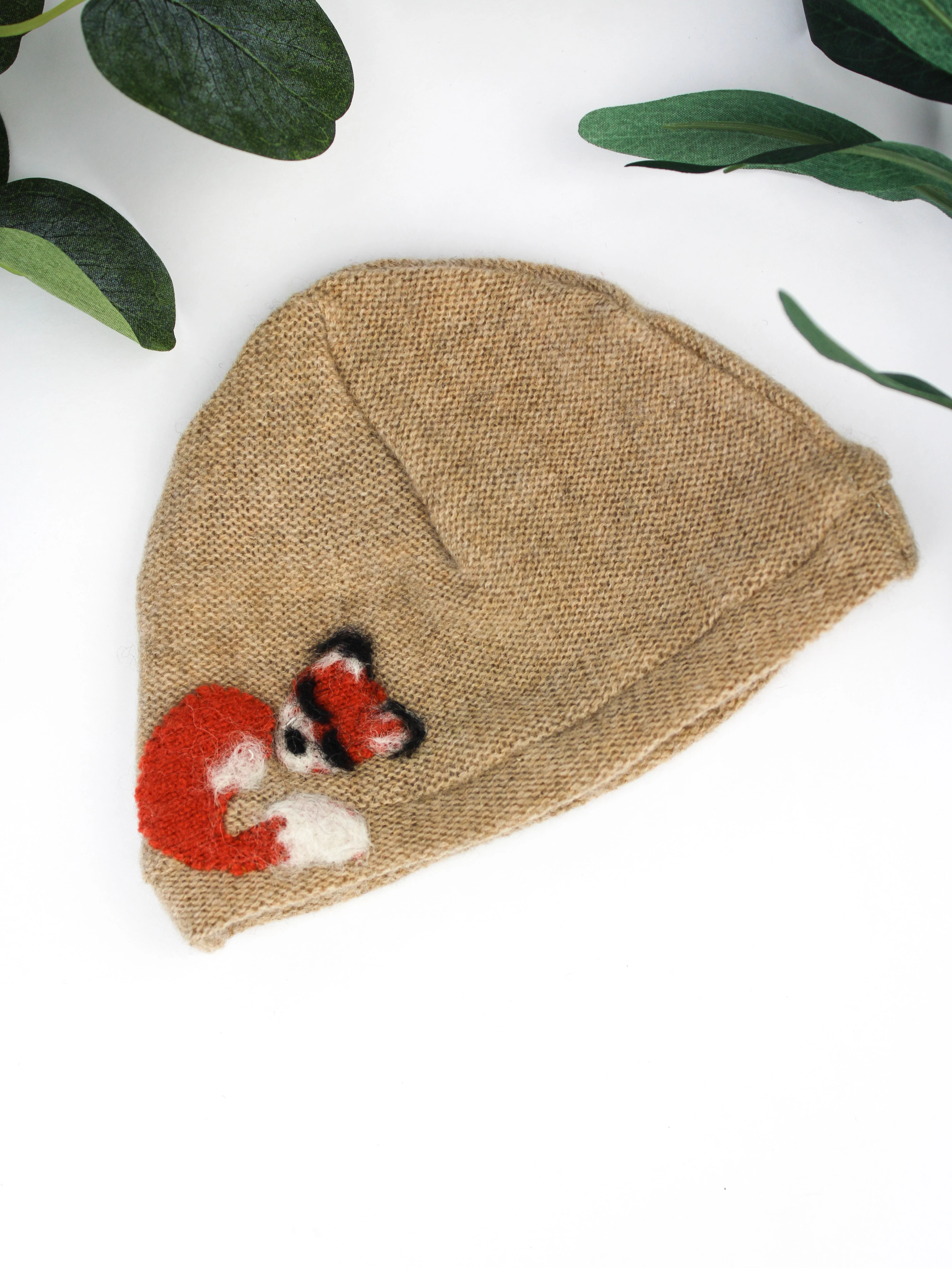 Sleeping Fox Cashmere Hat - Newborn - Image 9