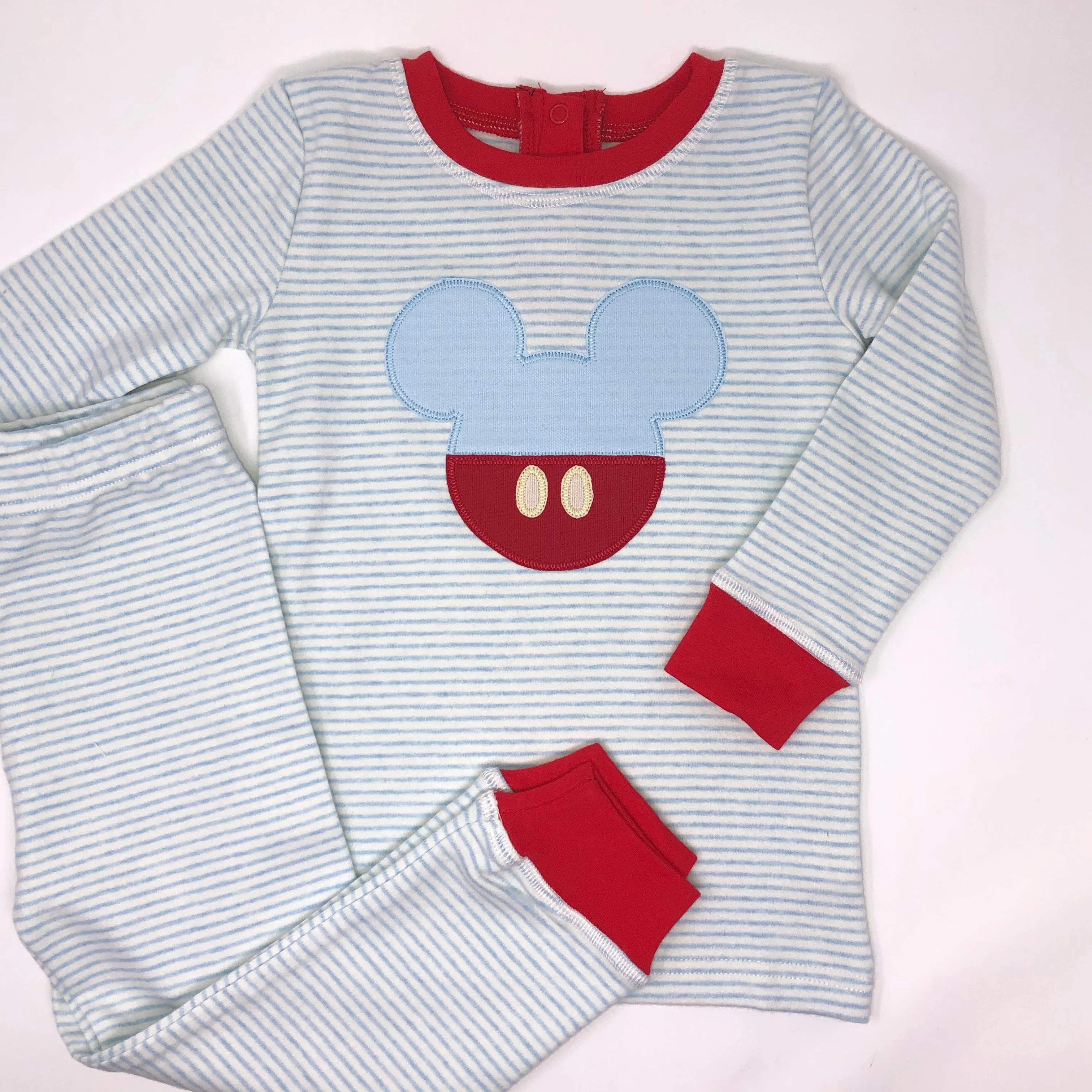Sleepy Bees Blue Stripe Pajamas - Image 5
