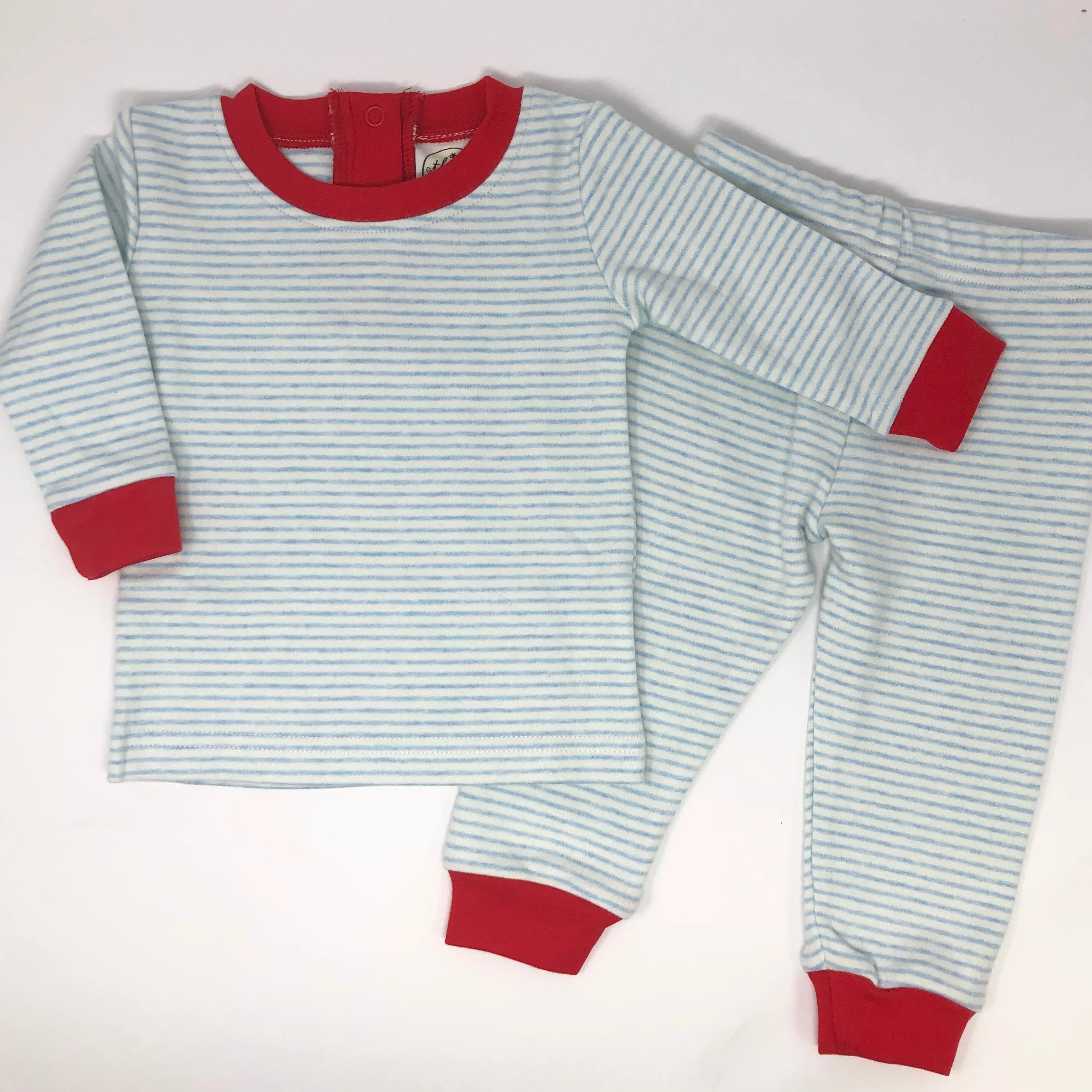 Sleepy Bees Blue Stripe Pajamas - Image 6