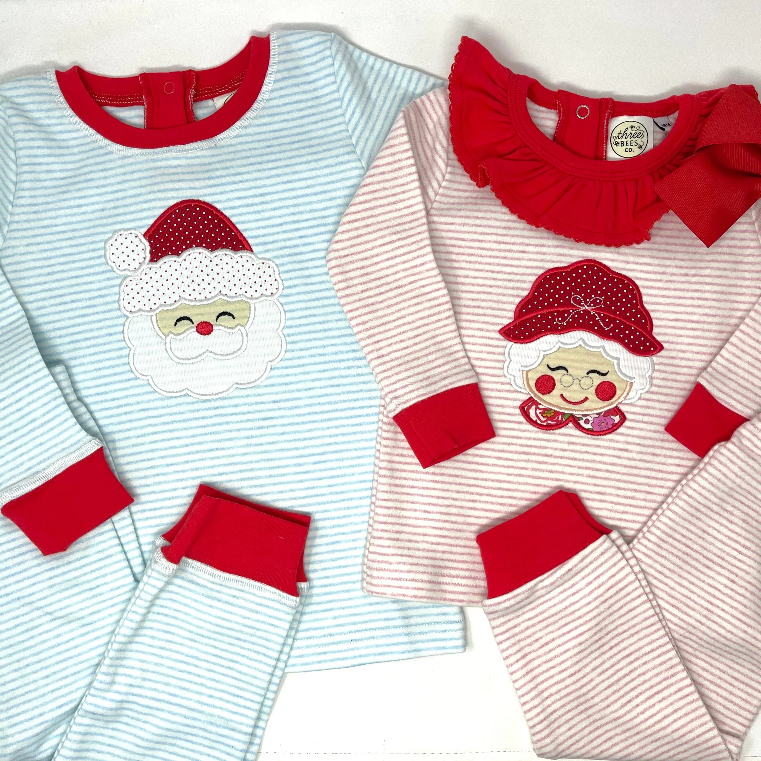 Sleepy Bees Blue Stripe Pajamas - Image 8