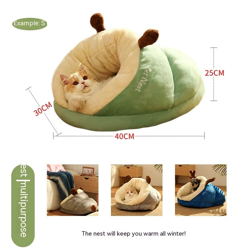 Slippers Shape Pet Warm Pet Bed - Image 3