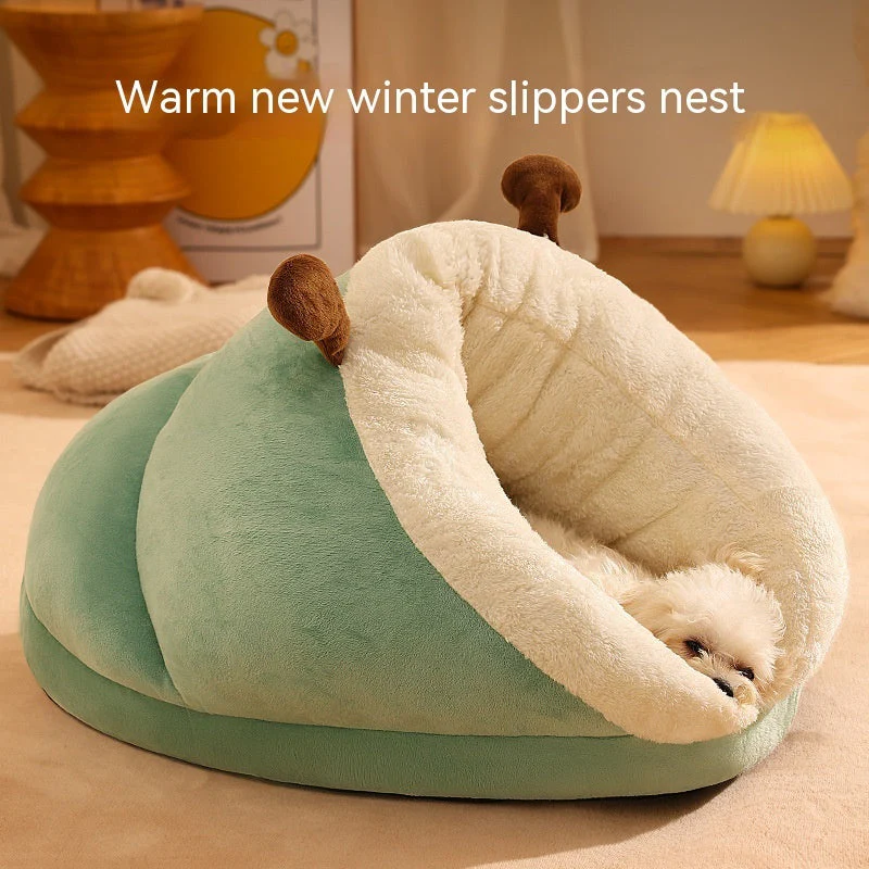 Slippers Shape Pet Warm Pet Bed - Image 6