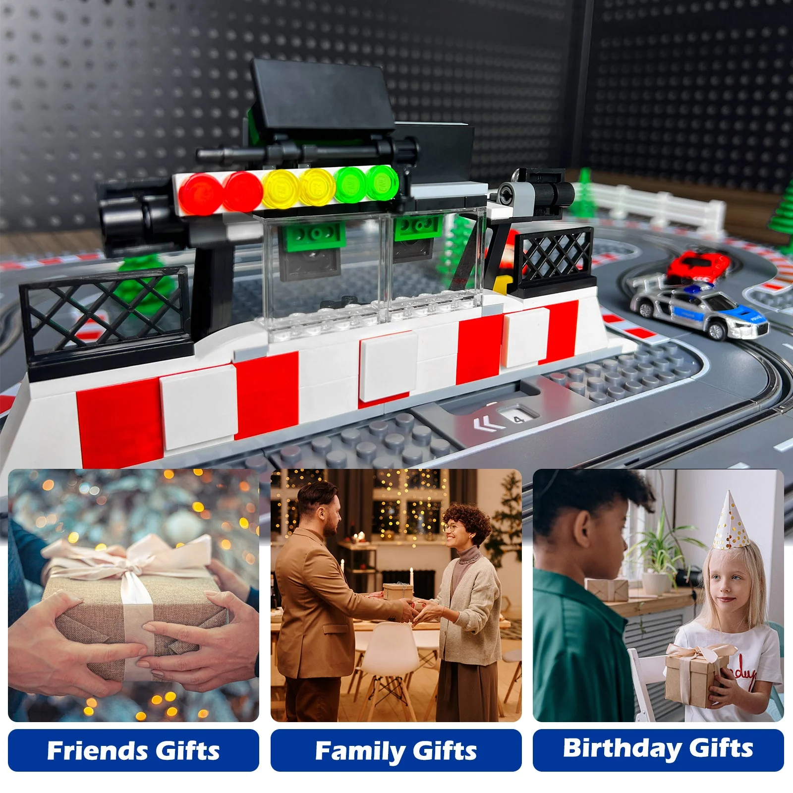 Slot Cars Race Track Sets, with 2 tracks 2 controllers 2 cars, Adjustable Speed, Block Building Slot Car Race Set, Christmas present，Toys Gifts - 04 - Image 7