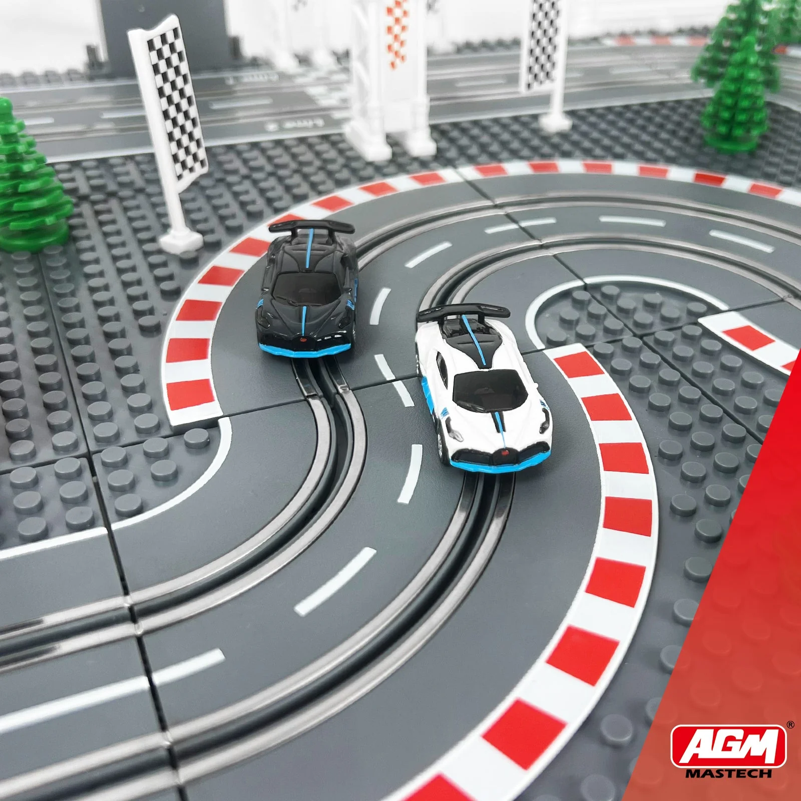 Slot Cars Race Track Sets, with 2 tracks 2 controllers 2 cars, Adjustable Speed, Block Building Slot Car Race Set,Christmas present， Toys Gifts - Image 5