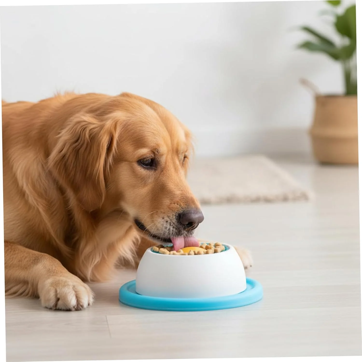 slow feeder pet bowl for liquid treats - Image 2