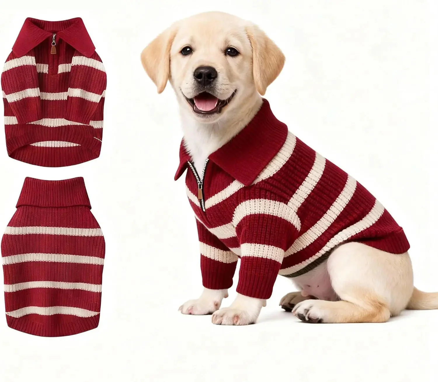 Small Dog Warm Turtleneck Cable Knit Sweater Thermal Pullover All Colors - Image 16