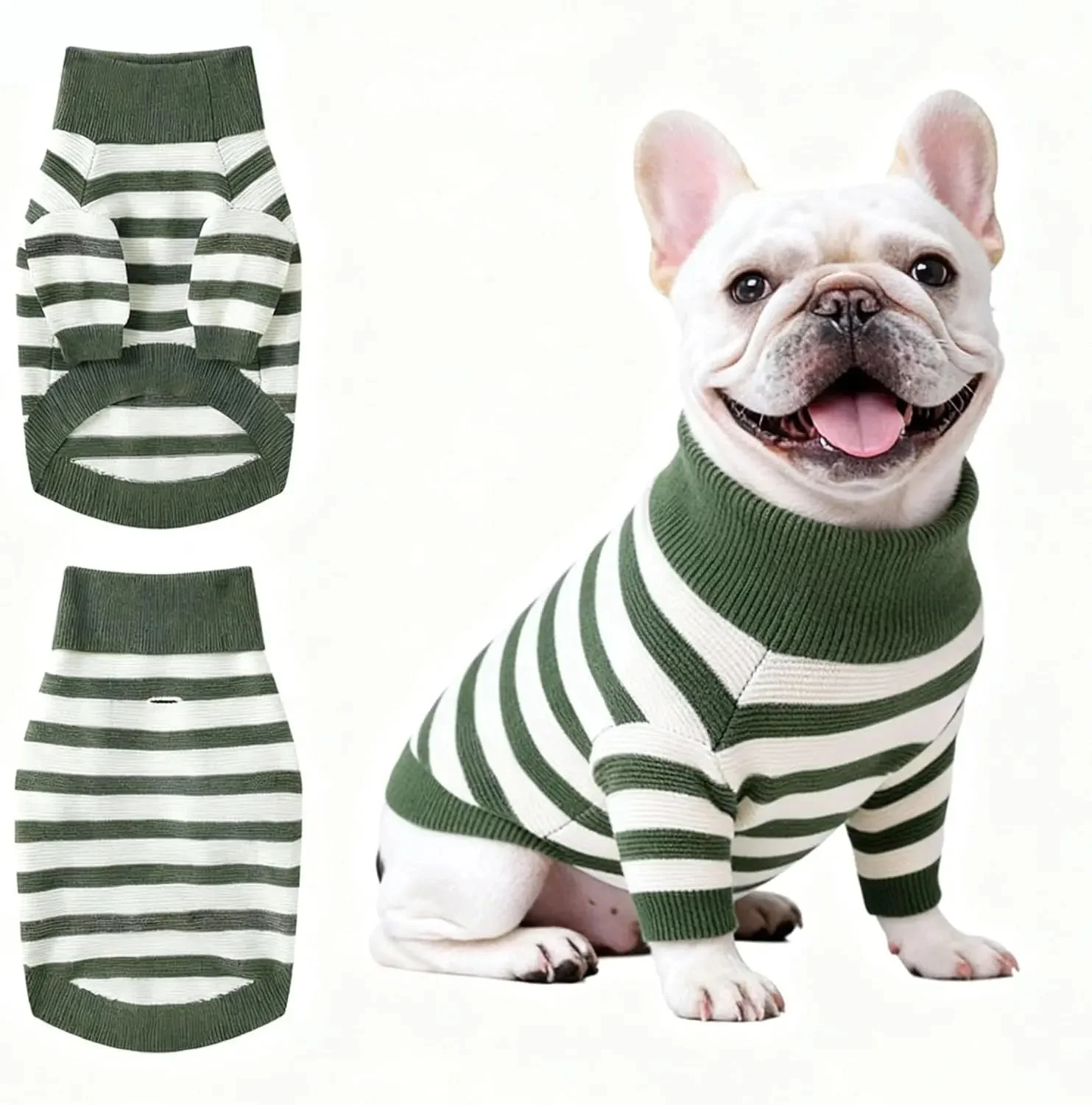 Small Dog Warm Turtleneck Cable Knit Sweater Thermal Pullover All Colors - Image 20