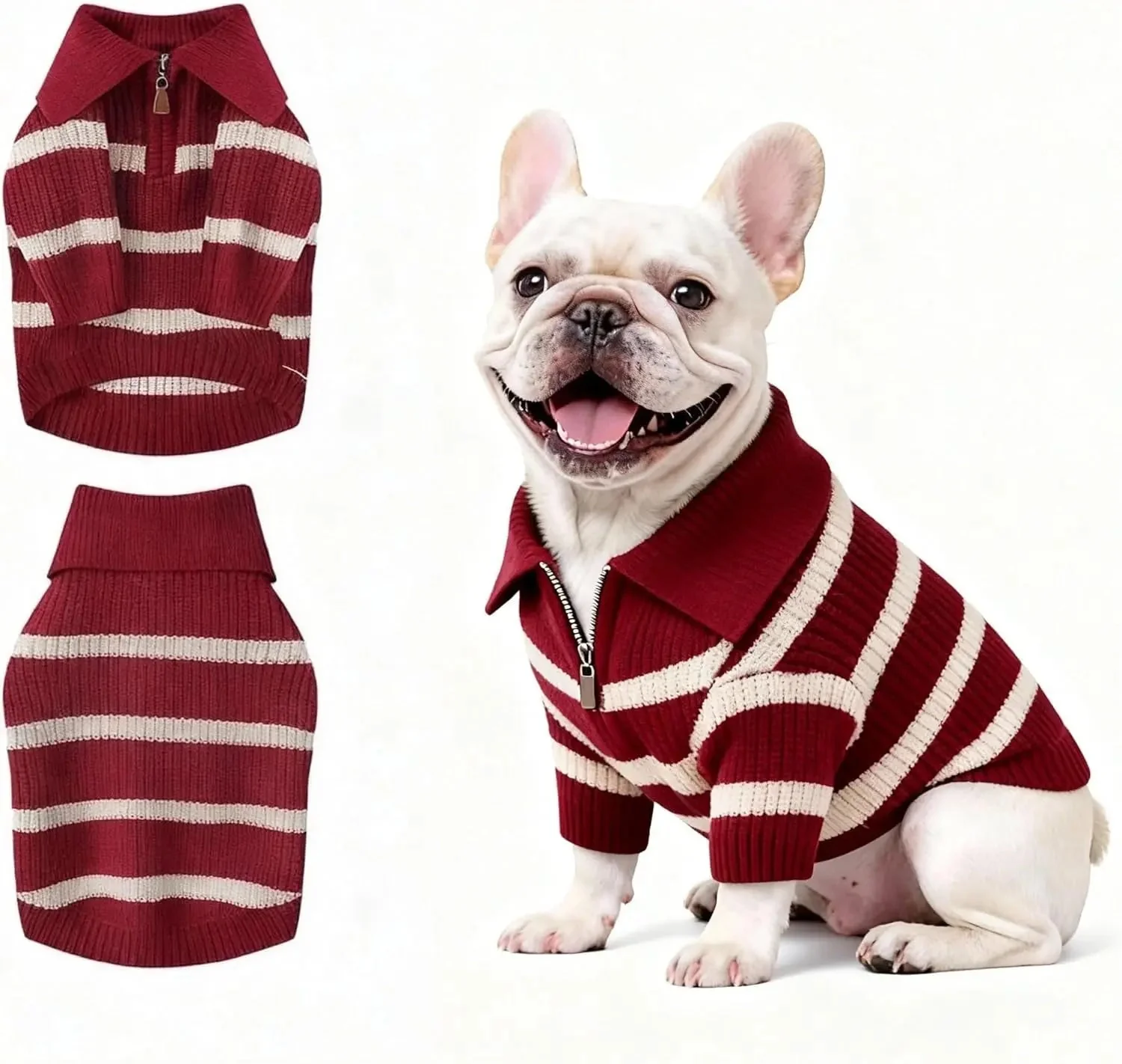 Small Dog Warm Turtleneck Cable Knit Sweater Thermal Pullover All Colors - Image 25