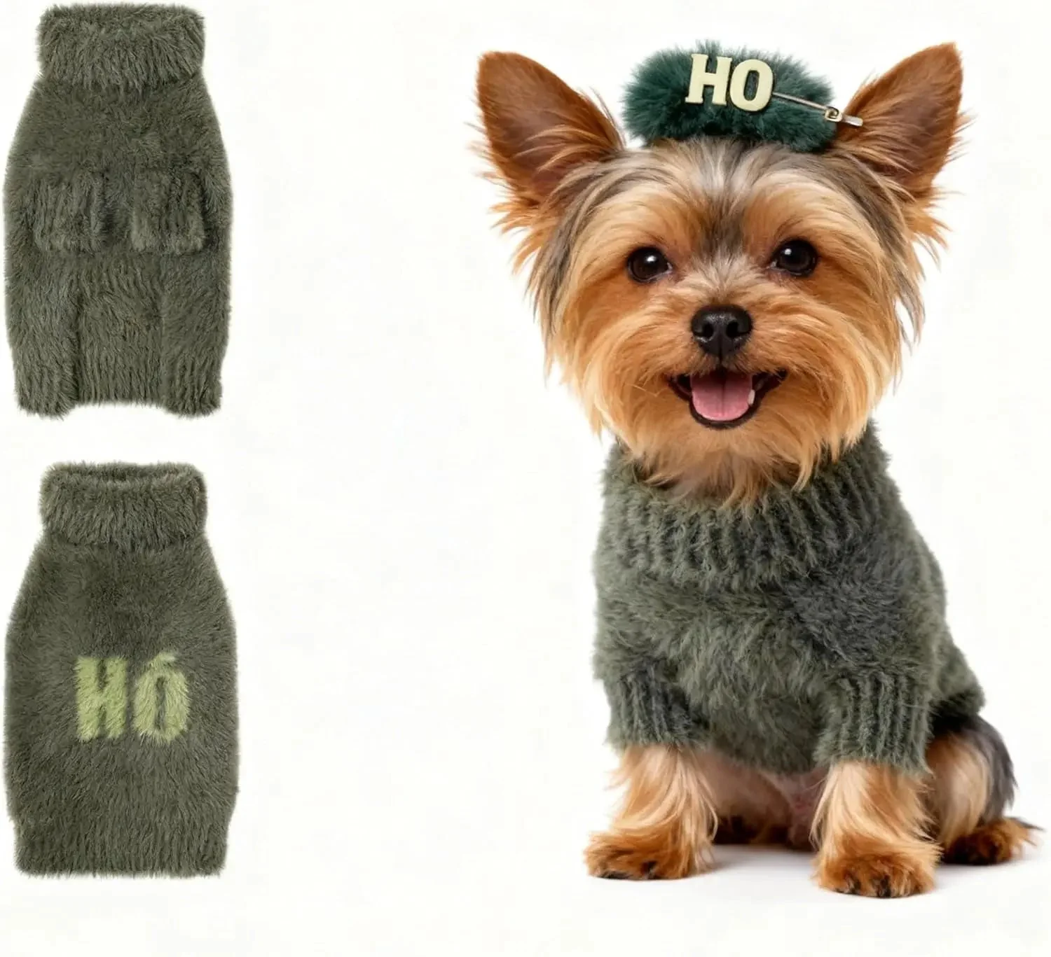 Small Dog Warm Turtleneck Cable Knit Sweater Thermal Pullover All Colors - Image 27