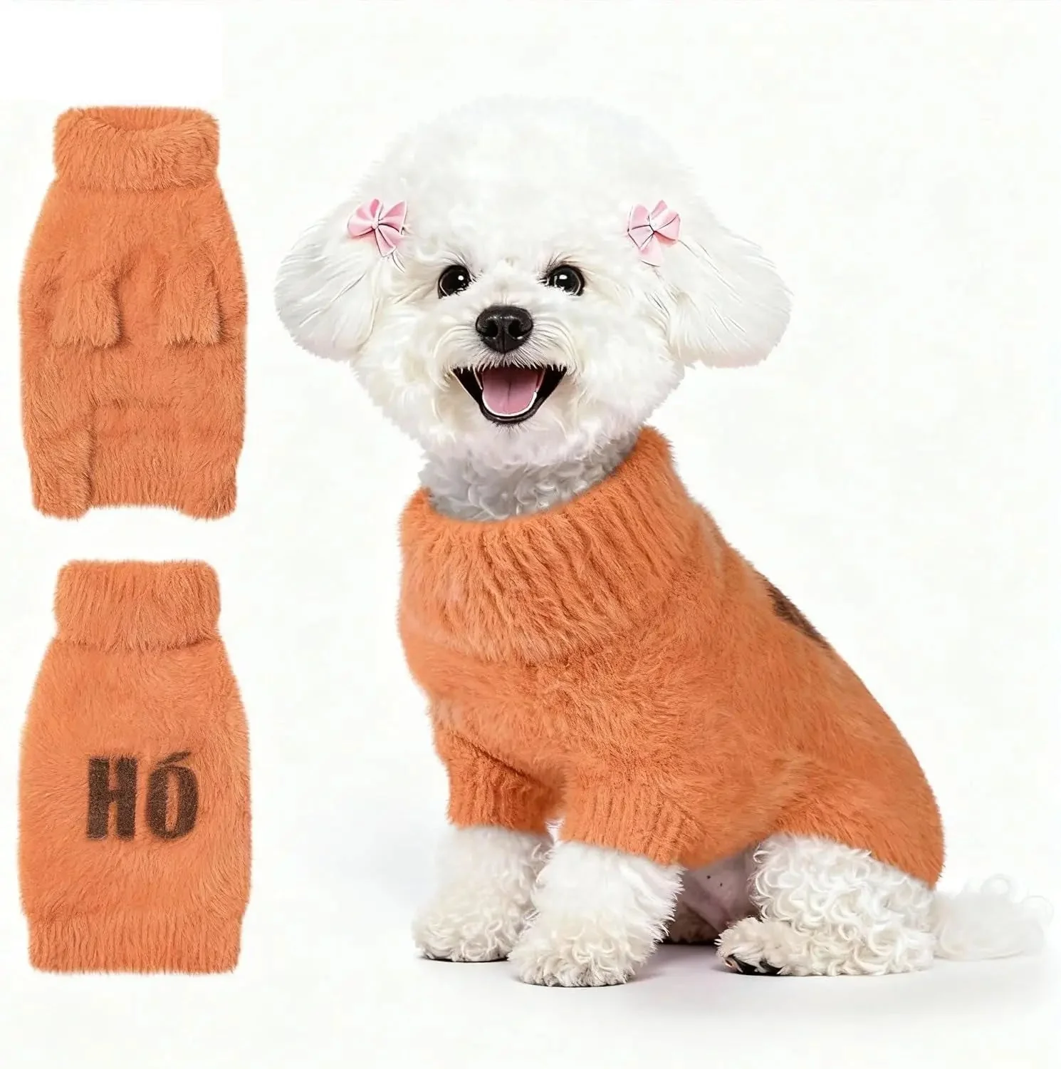 Small Dog Warm Turtleneck Cable Knit Sweater Thermal Pullover All Colors - Image 39