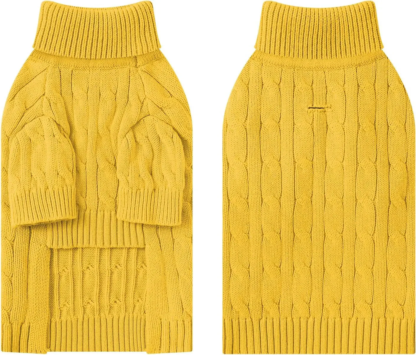 Small Dog Warm Turtleneck Cable Knit Sweater Thermal Pullover All Colors - Image 4