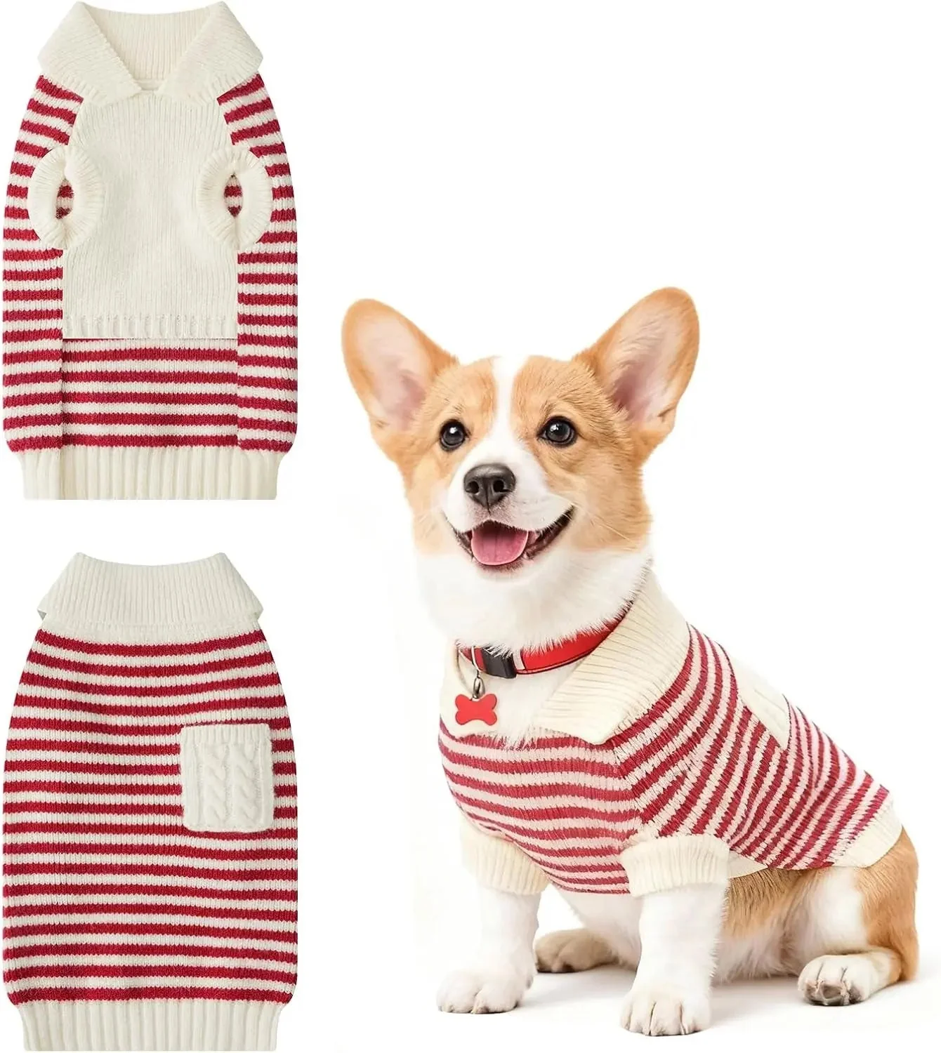 Small Dog Warm Turtleneck Cable Knit Sweater Thermal Pullover All Colors - Image 50