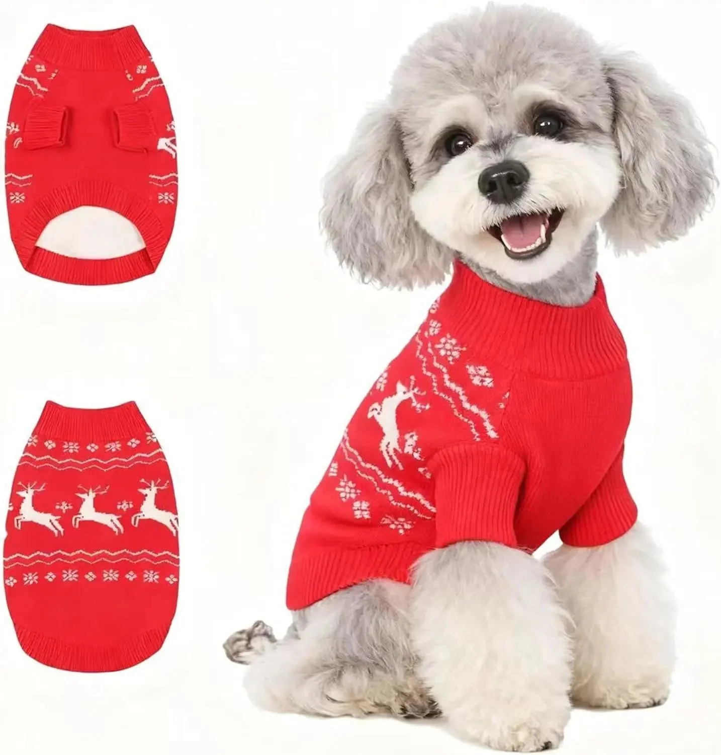 Small Dog Warm Turtleneck Cable Knit Sweater Thermal Pullover All Colors - Image 56
