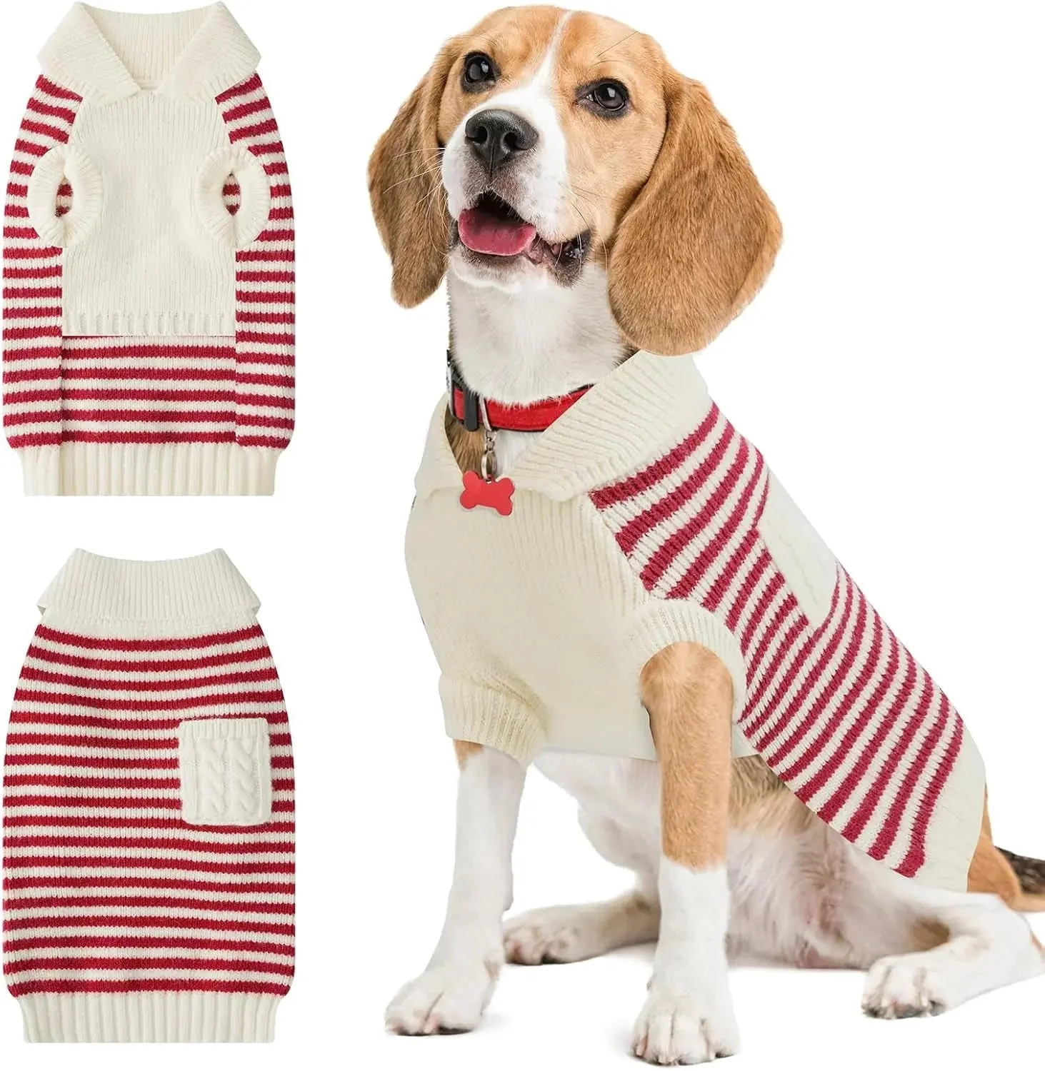 Small Dog Warm Turtleneck Cable Knit Sweater Thermal Pullover All Colors - Image 57