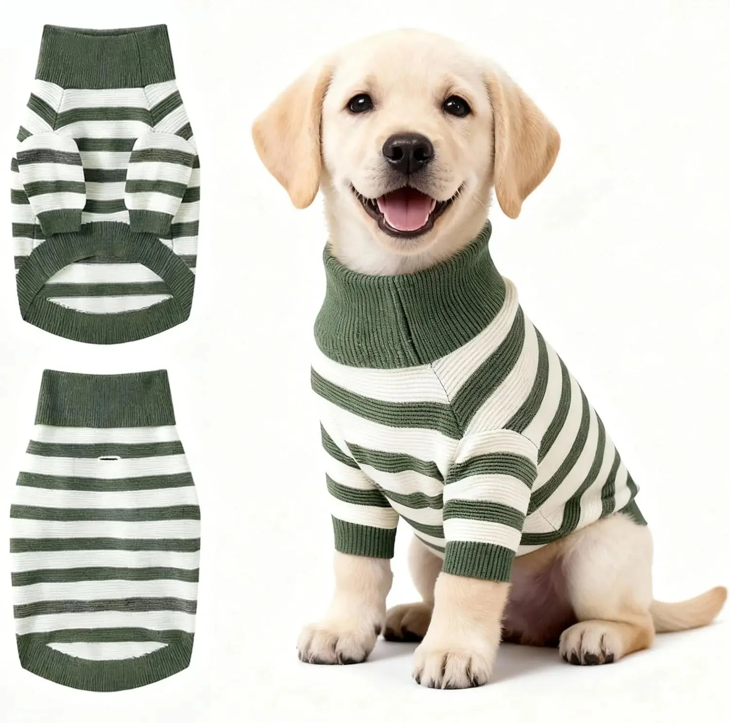 Small Dog Warm Turtleneck Cable Knit Sweater Thermal Pullover All Colors - Image 58