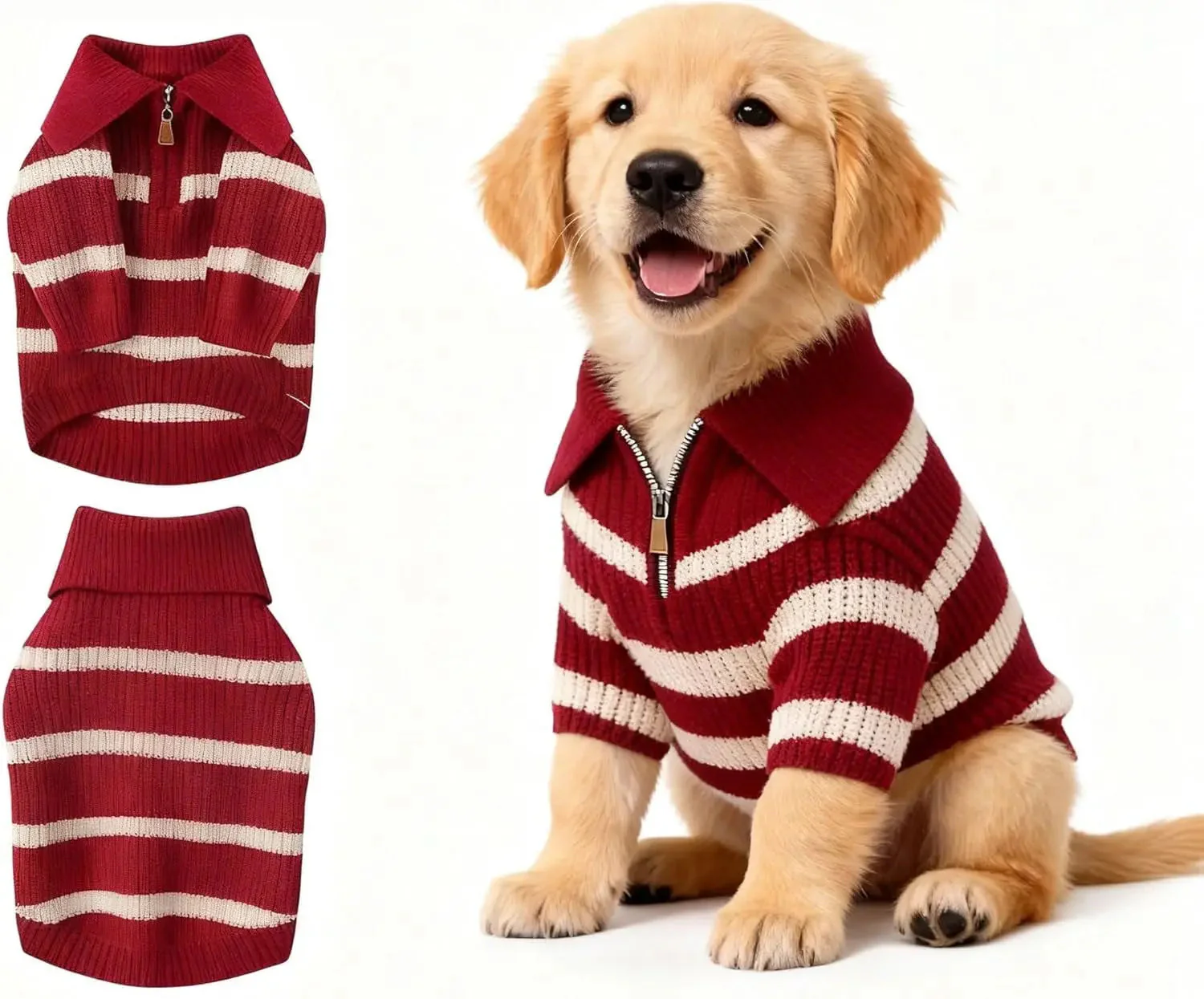 Small Dog Warm Turtleneck Cable Knit Sweater Thermal Pullover All Colors - Image 62