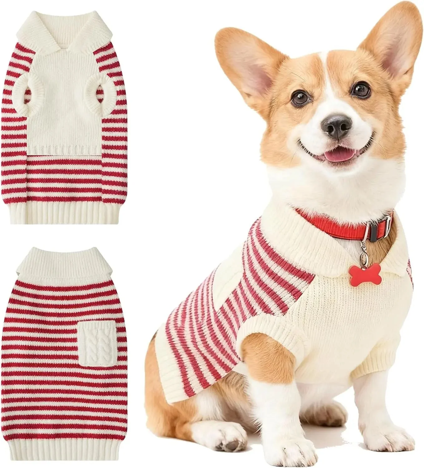 Small Dog Warm Turtleneck Cable Knit Sweater Thermal Pullover All Colors - Image 63