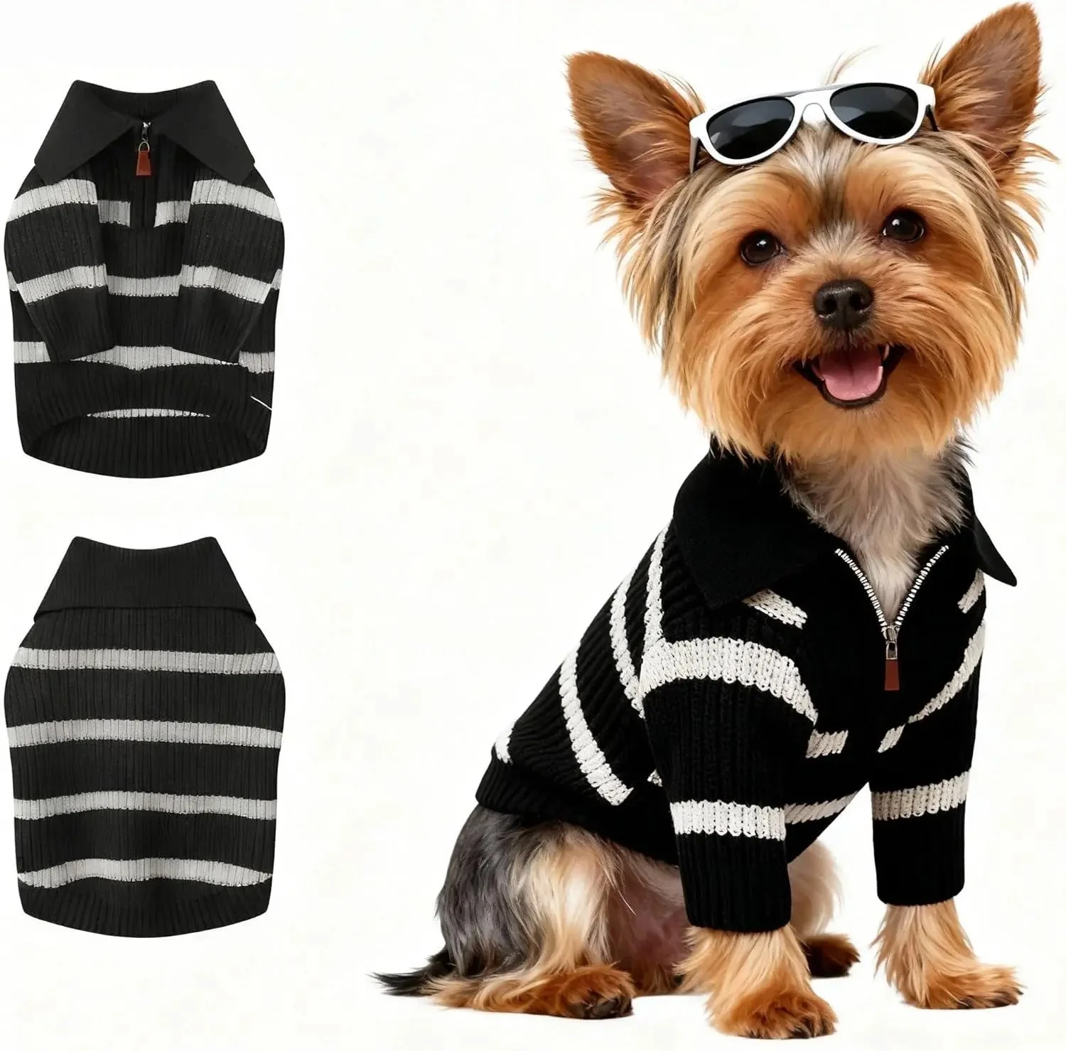Small Dog Warm Turtleneck Cable Knit Sweater Thermal Pullover All Colors - Image 66