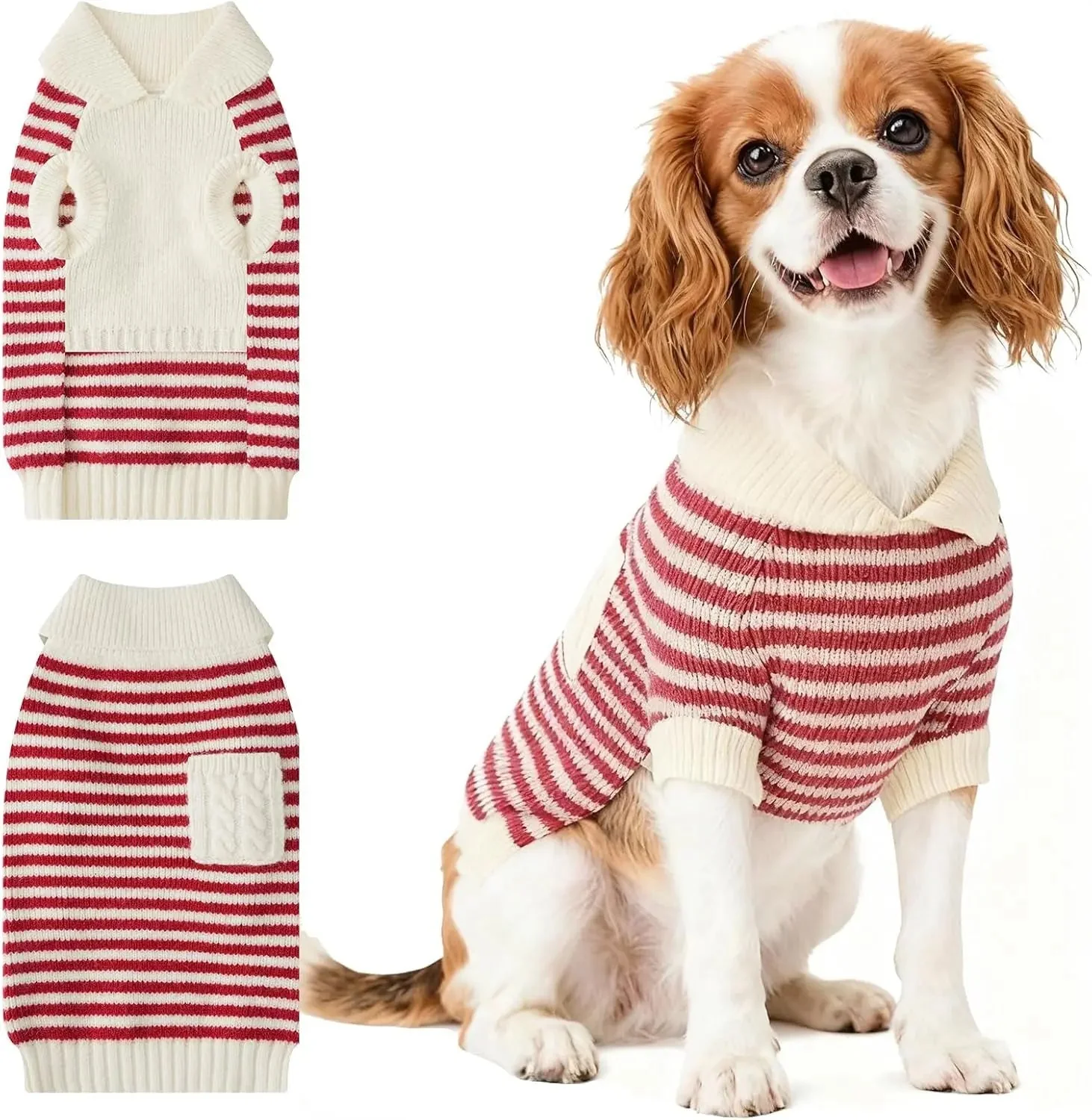 Small Dog Warm Turtleneck Cable Knit Sweater Thermal Pullover All Colors - Image 9
