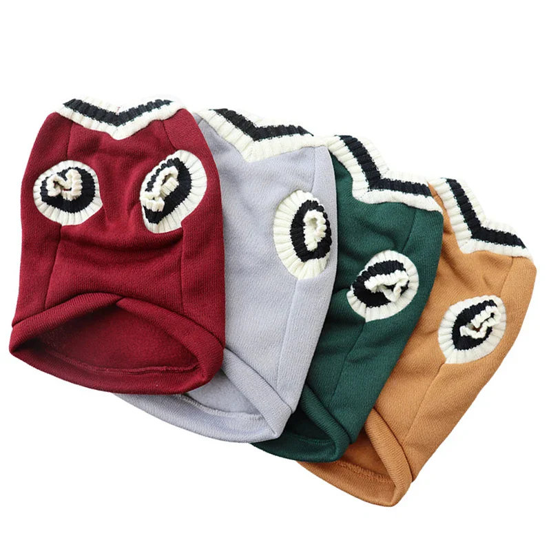 Small Dog Winter Sweater - V-Neck College Style Knitwear - Image 5