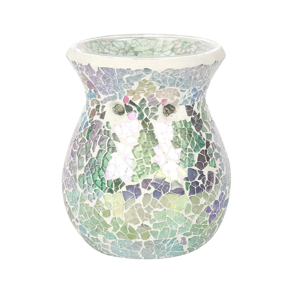 Small Light Blue Iridescent Crackle Oil Burner - Image 3