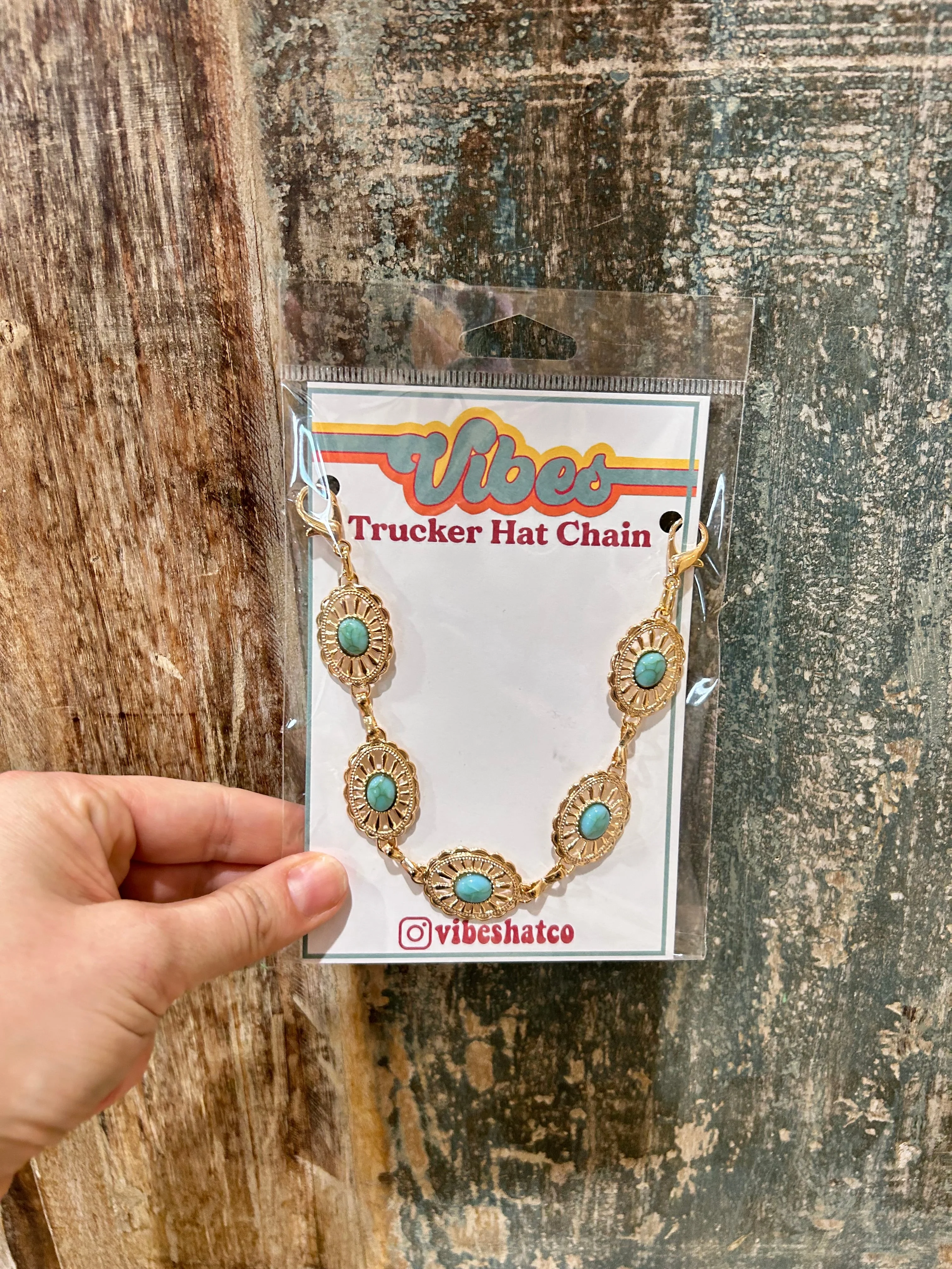 Small Turquoise Oval Trucker Chain - Image 2