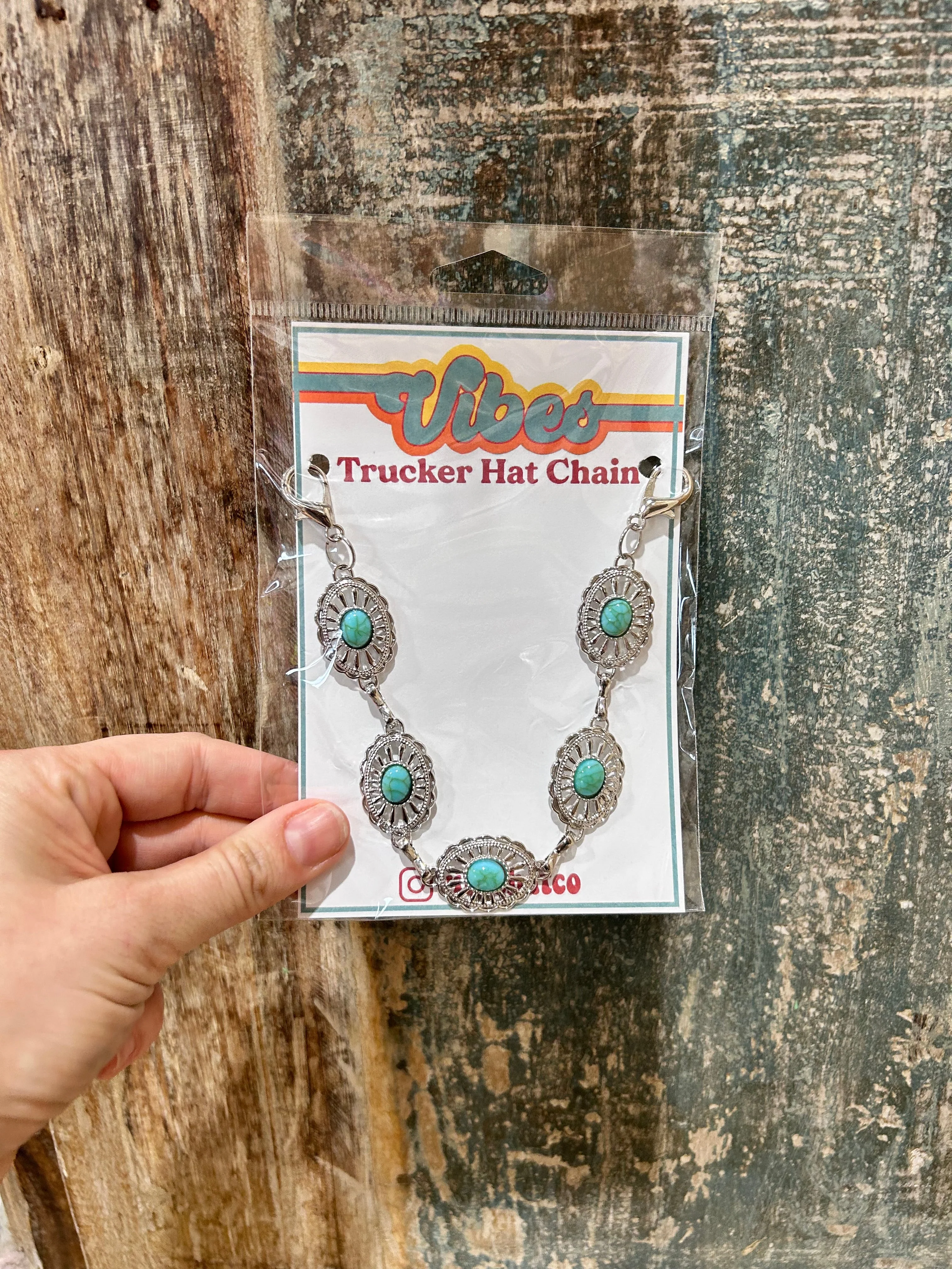 Small Turquoise Oval Trucker Chain - Image 3