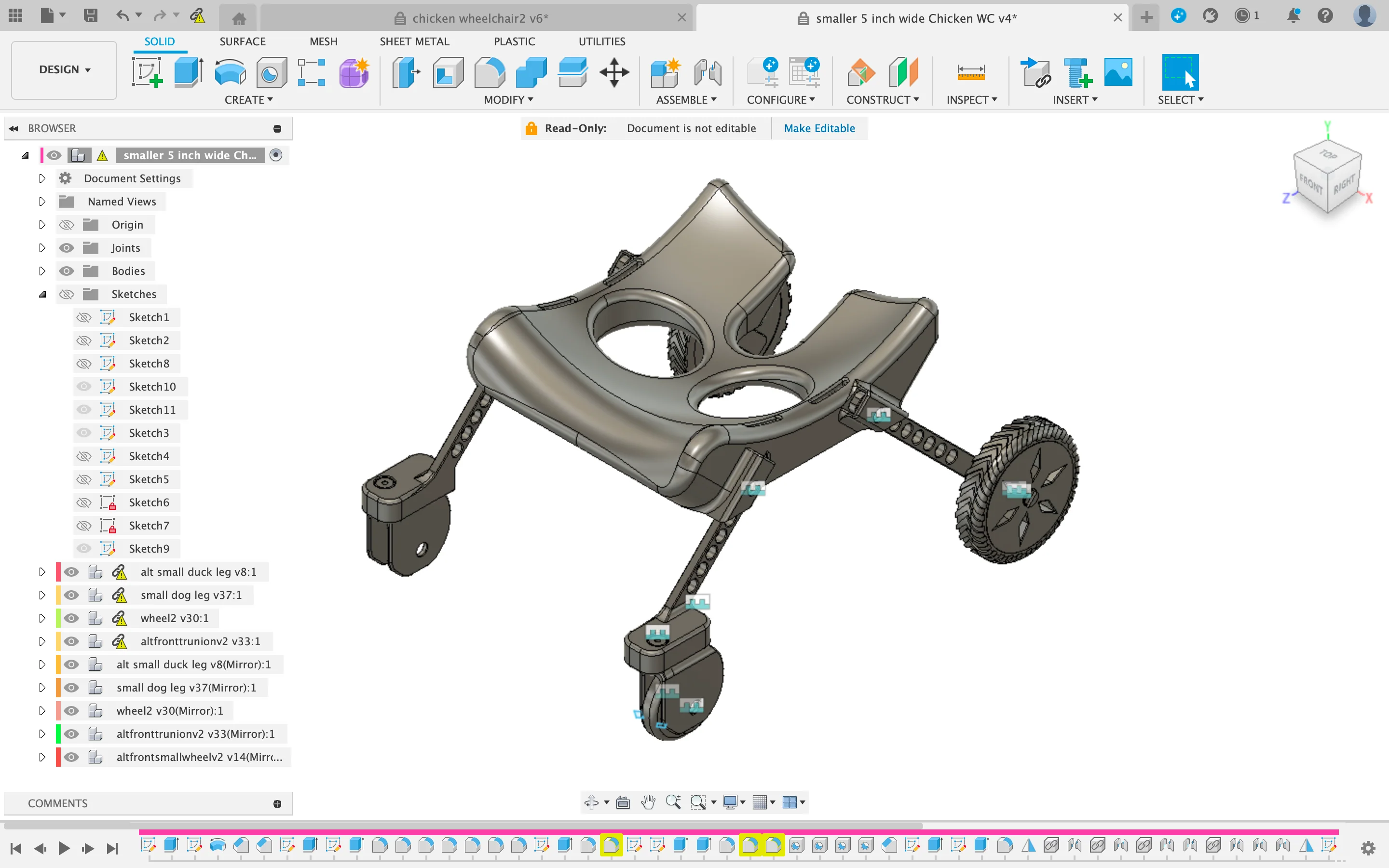 Smaller Chicken Wheelchair - Image 5
