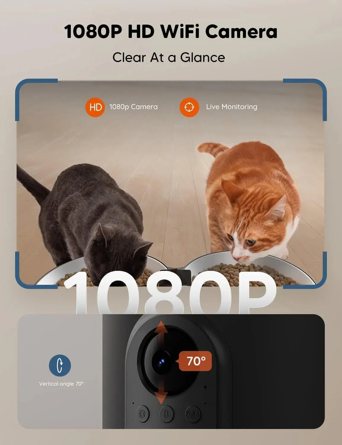 Smart Automatic Pet Feeder with Camera, WiFi 6L Dual Feeding & Two-Way Audio - Image 2