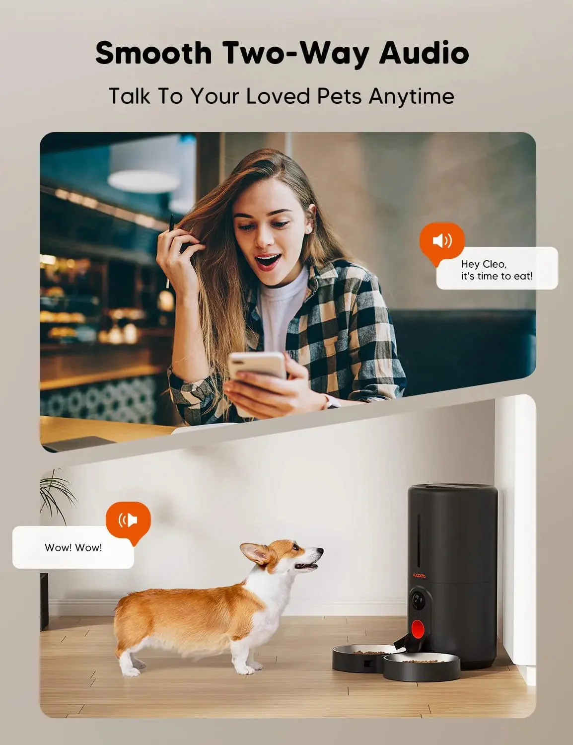 Smart Automatic Pet Feeder with Camera, WiFi 6L Dual Feeding & Two-Way Audio - Image 3
