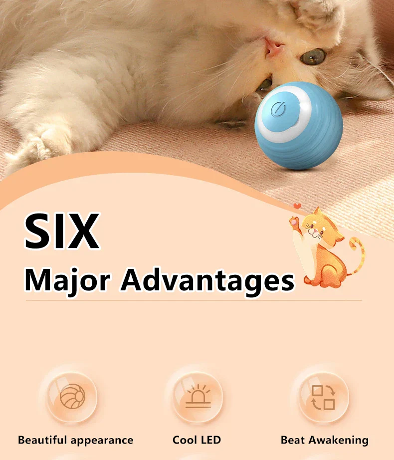 Smart Cat Toy Ball: Auto-Rolling for Active Play - Image 9