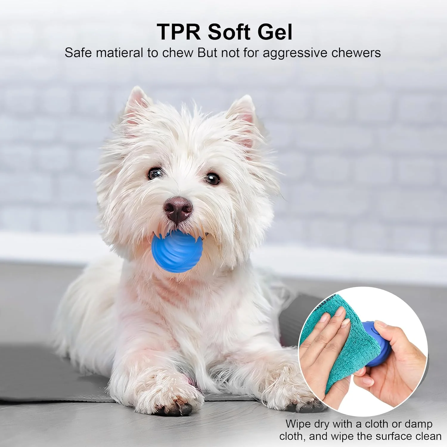 Smart Interactive Dog Toy Ball, Active Rolling Wicked Ball with Automatic Bouncing and Rotating for Puppy/Small Dogs Durable, Chewable, USB Recharger and Fun Gift Toy to Dog 2.2inch - Image 4