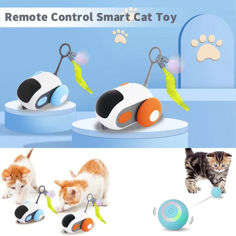 Smart Interactive Pet Car Toy – Remote Moving Toy for Cats & Dogs - Image 3